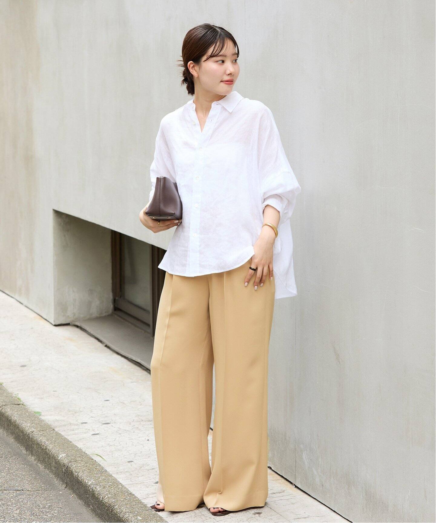 plage Linen Short シャツ ベージュ Linen Short シャツ（シャツ／ブラウス）｜Plage（プラージュ