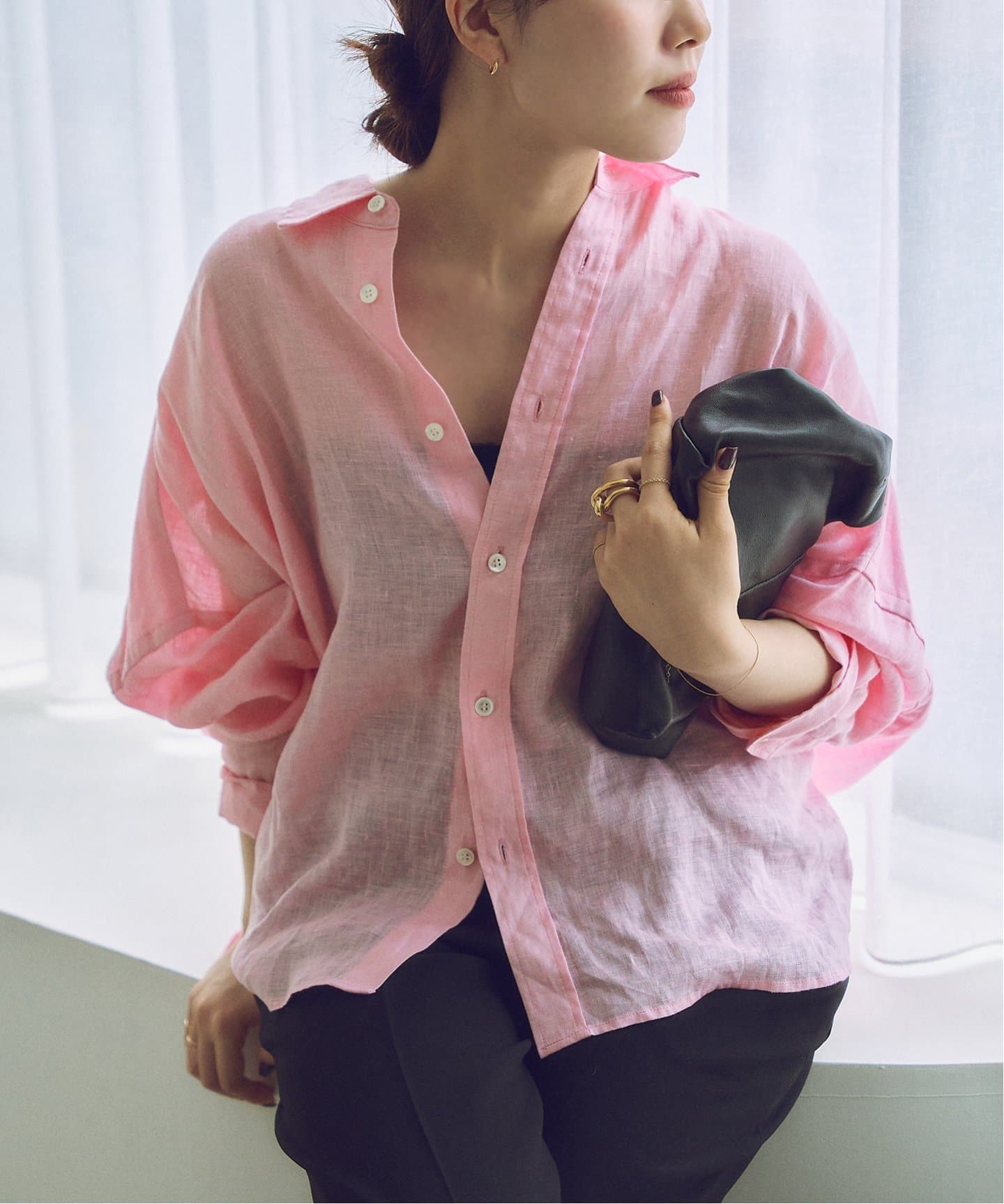 Plage Linen Short シャツ グリーンA plage｜Linen Short シャツ | Rakuten Fashion(楽天ファッション