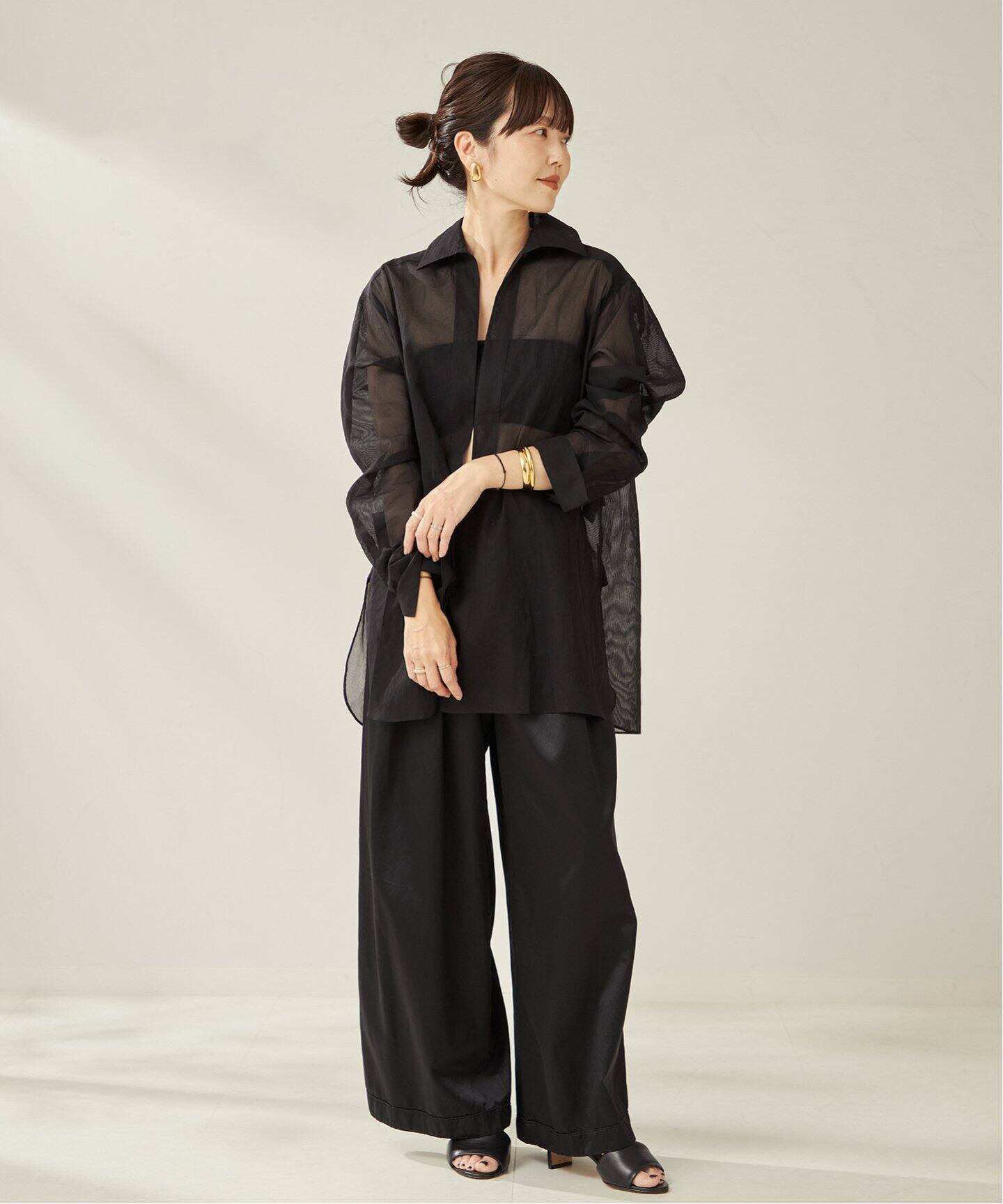 plage】R'IAM シャドウストライプ シャツ