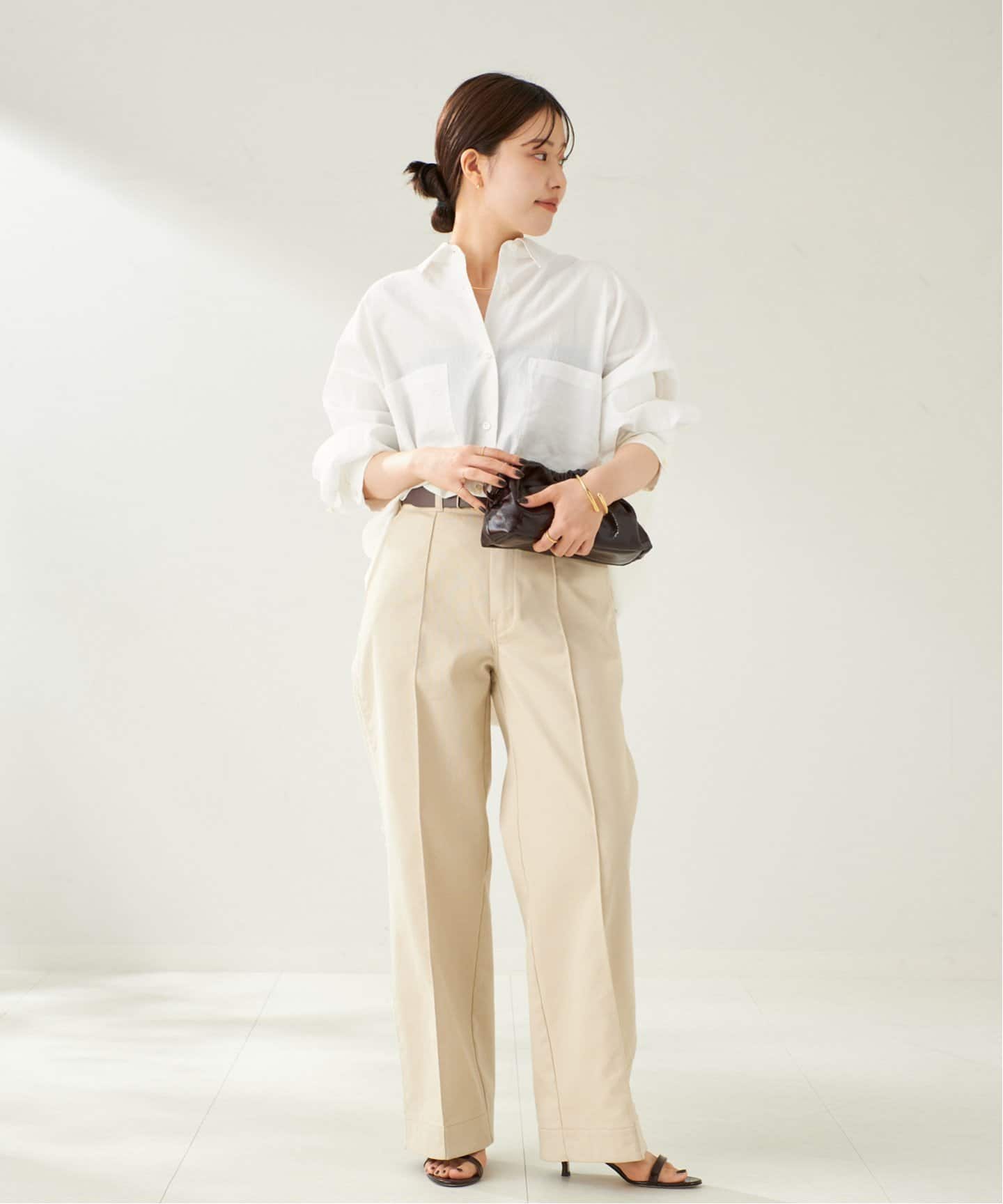 美品 plage オリジナル コットン シャツ チュニック えみり