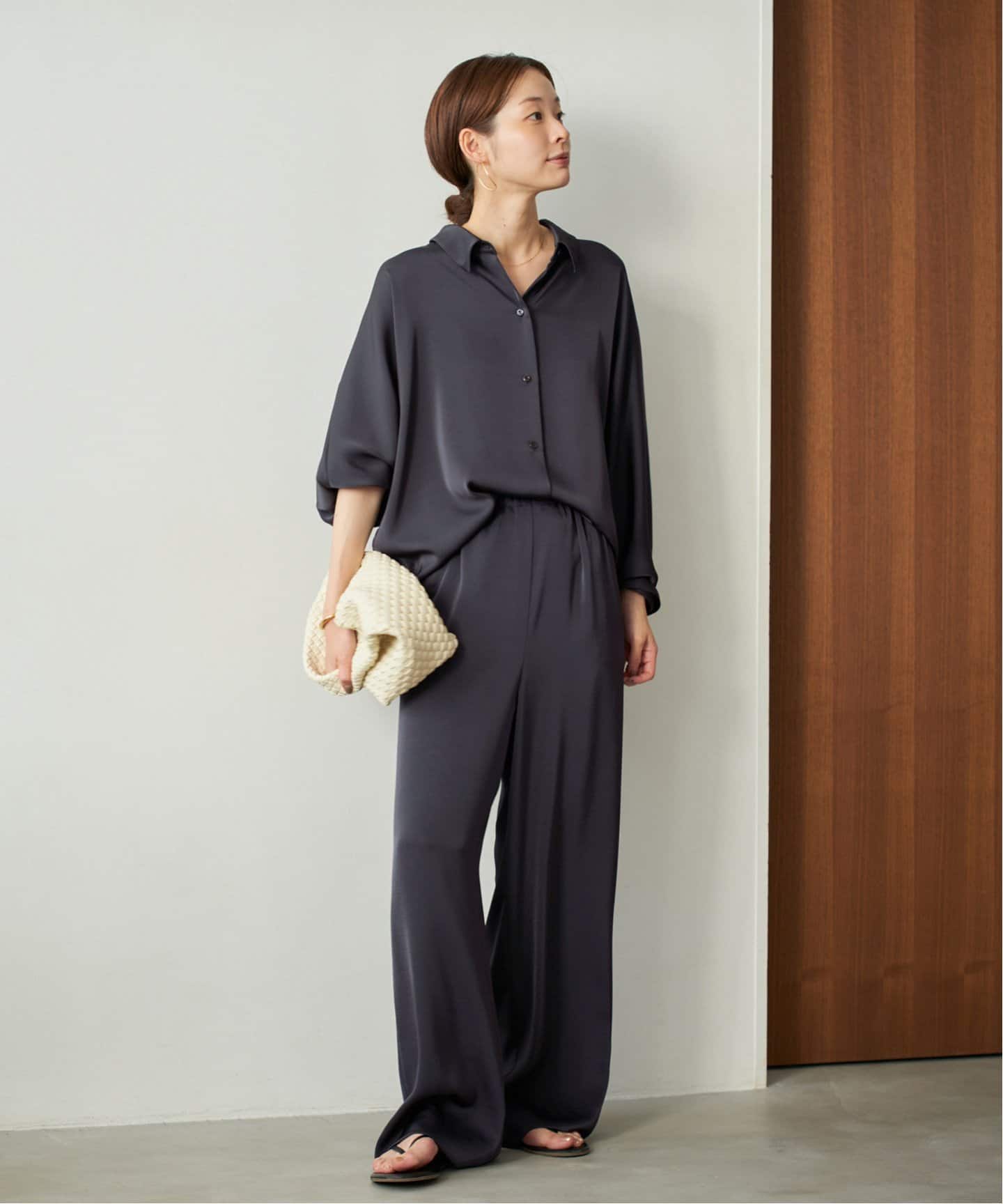 dull satin dolman ブラウス（シャツ／ブラウス）｜Plage