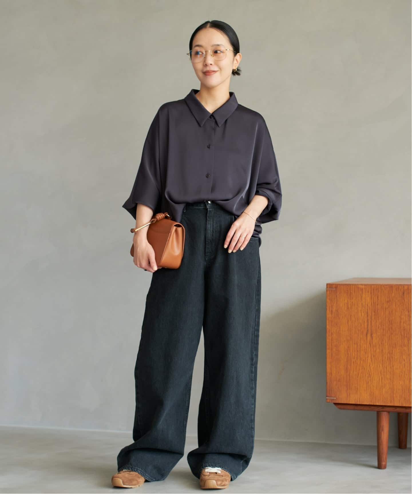 dull satin dolman ブラウス plage25AW dull satin dolman ブラウス(シャツ/ブラウス)|Plage