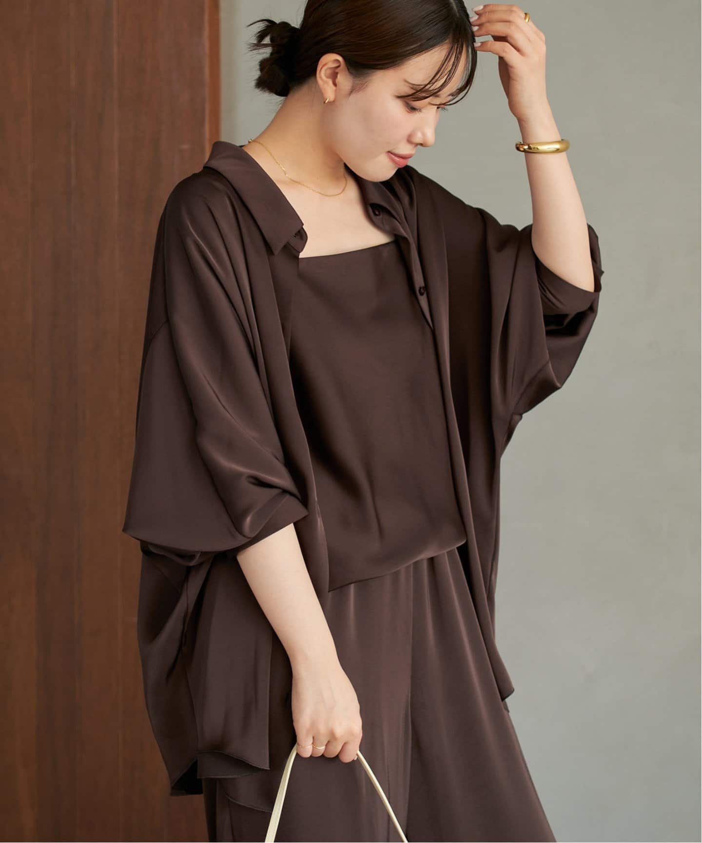 dull satin dolman ブラウス（シャツ／ブラウス）｜Plage