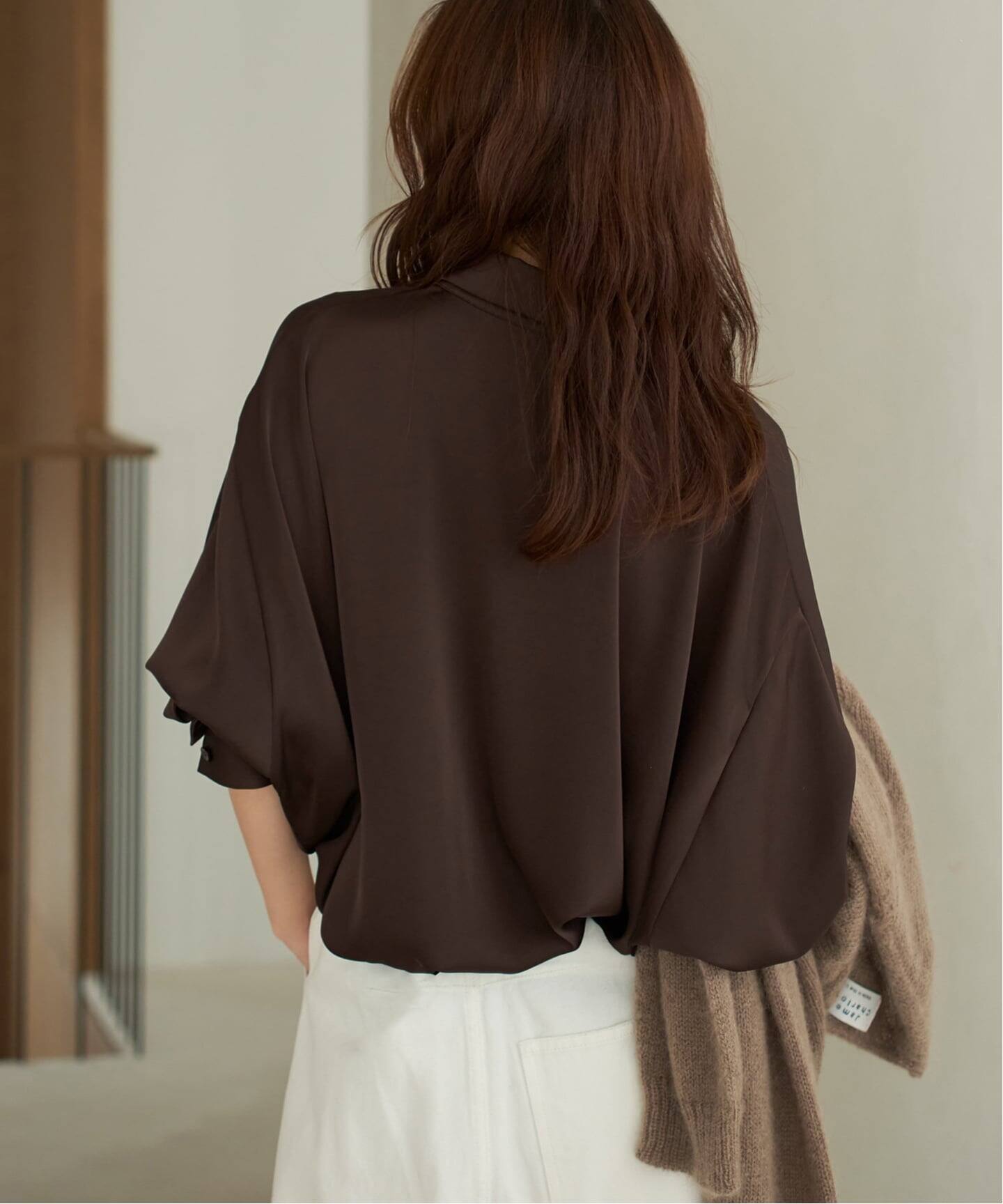 予約》dull satin dolman ブラウス（シャツ／ブラウス）｜Plage