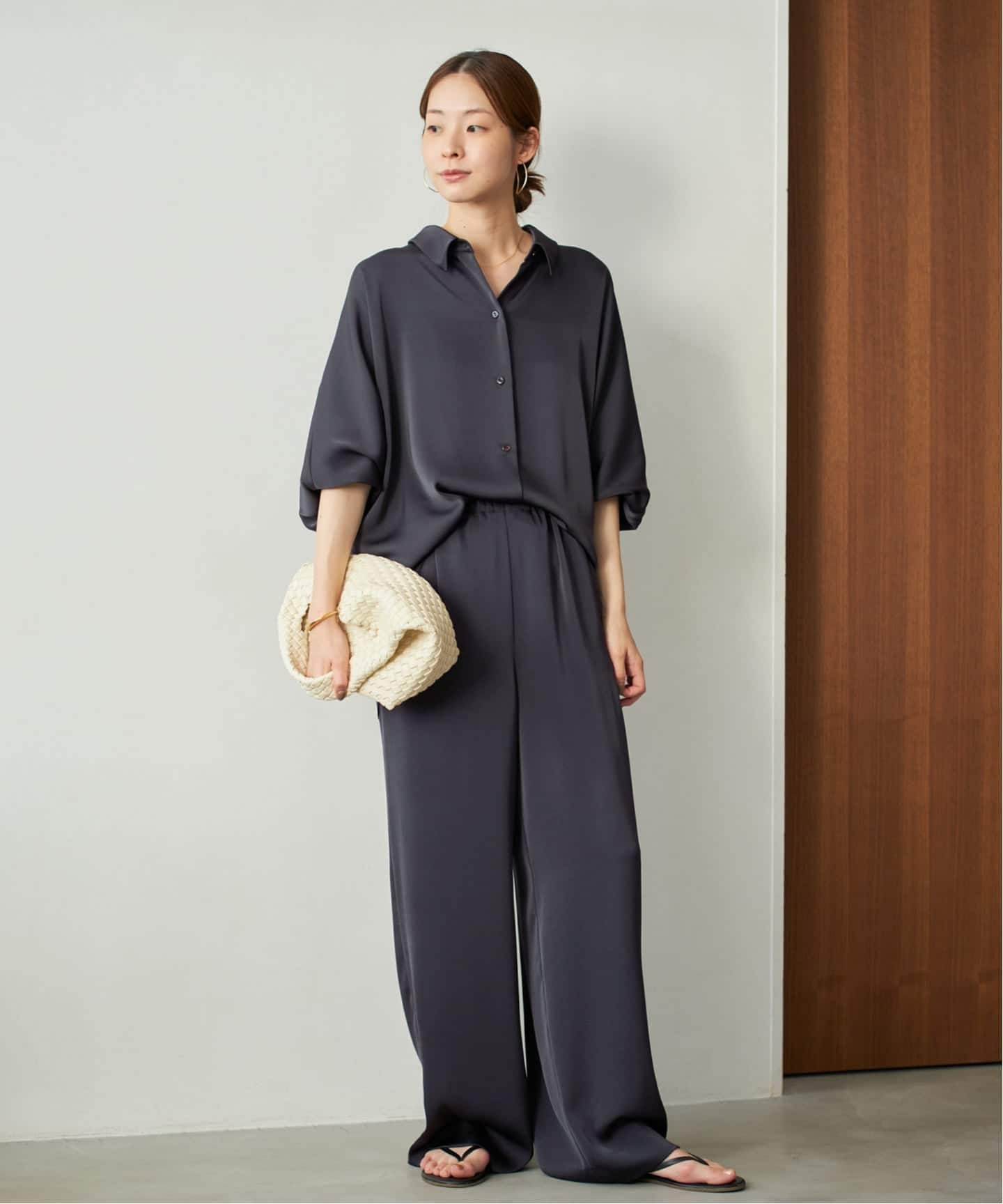 dull satin dolman ブラウス plage25AW dull satin dolman ブラウス（シャツ／ブラウス）｜Plage