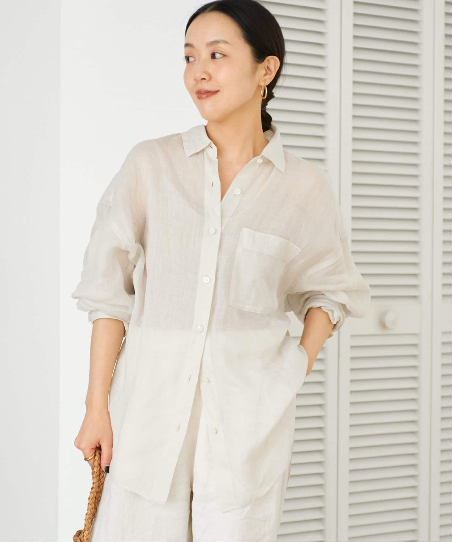 PURE RAMIE SHEER シャツ（シャツ／ブラウス）｜Plage