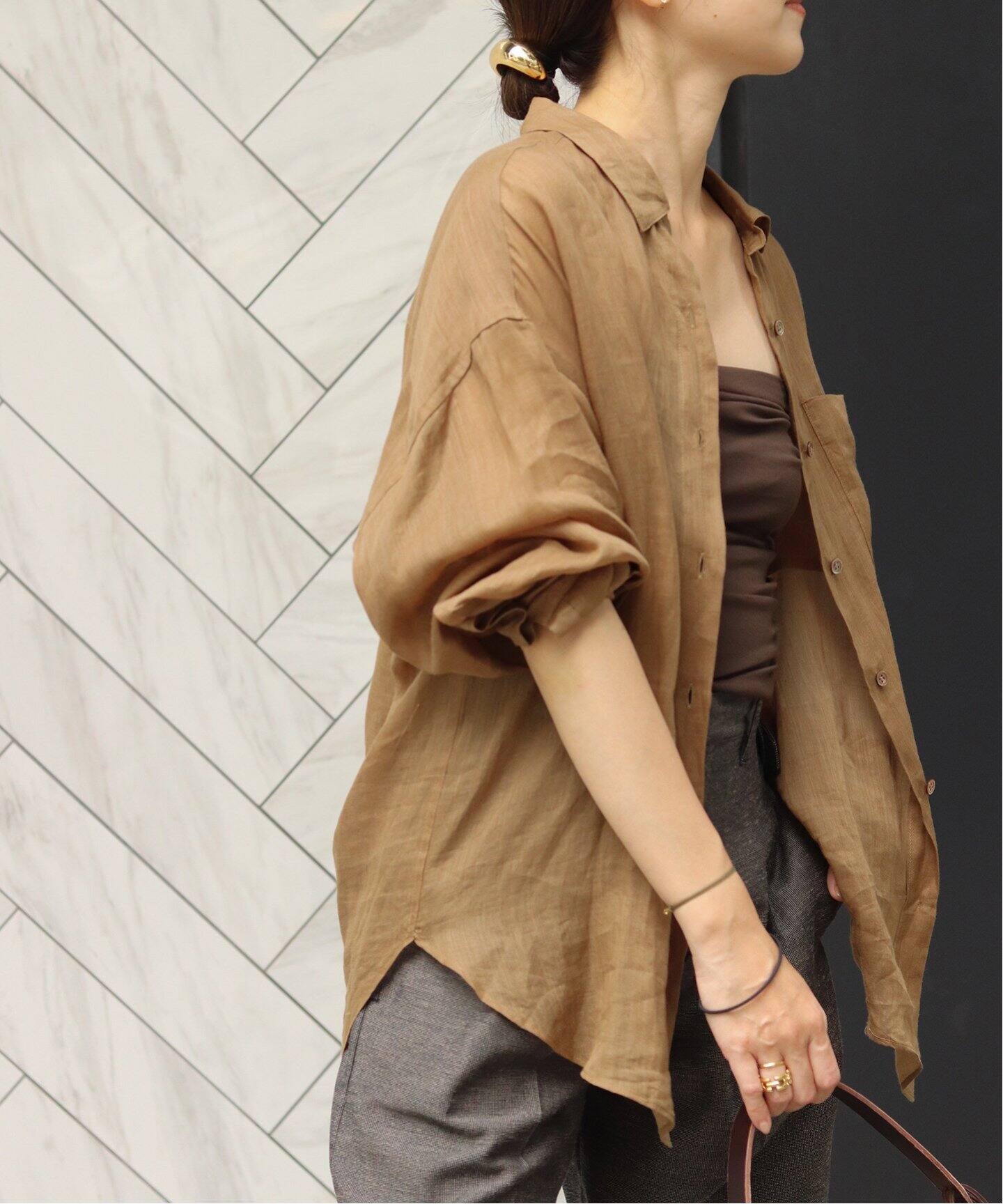 PURE RAMIE SHEER シャツ（シャツ／ブラウス）｜Plage