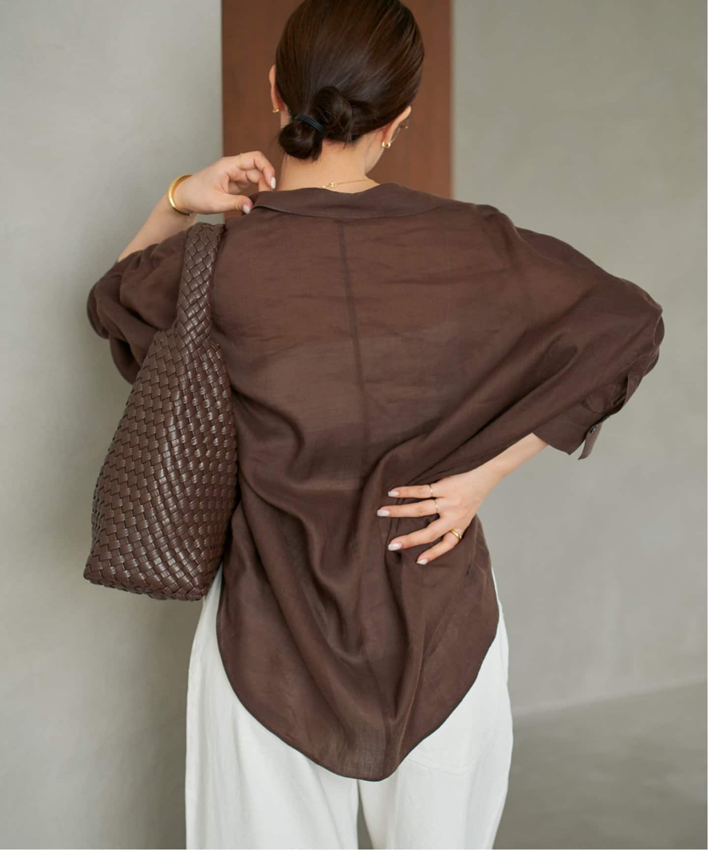 Plage ラミーリヨセルルーズブラウス RAMIE LYOCELL LOOSE シャツ（シャツ／ブラウス）｜Plage