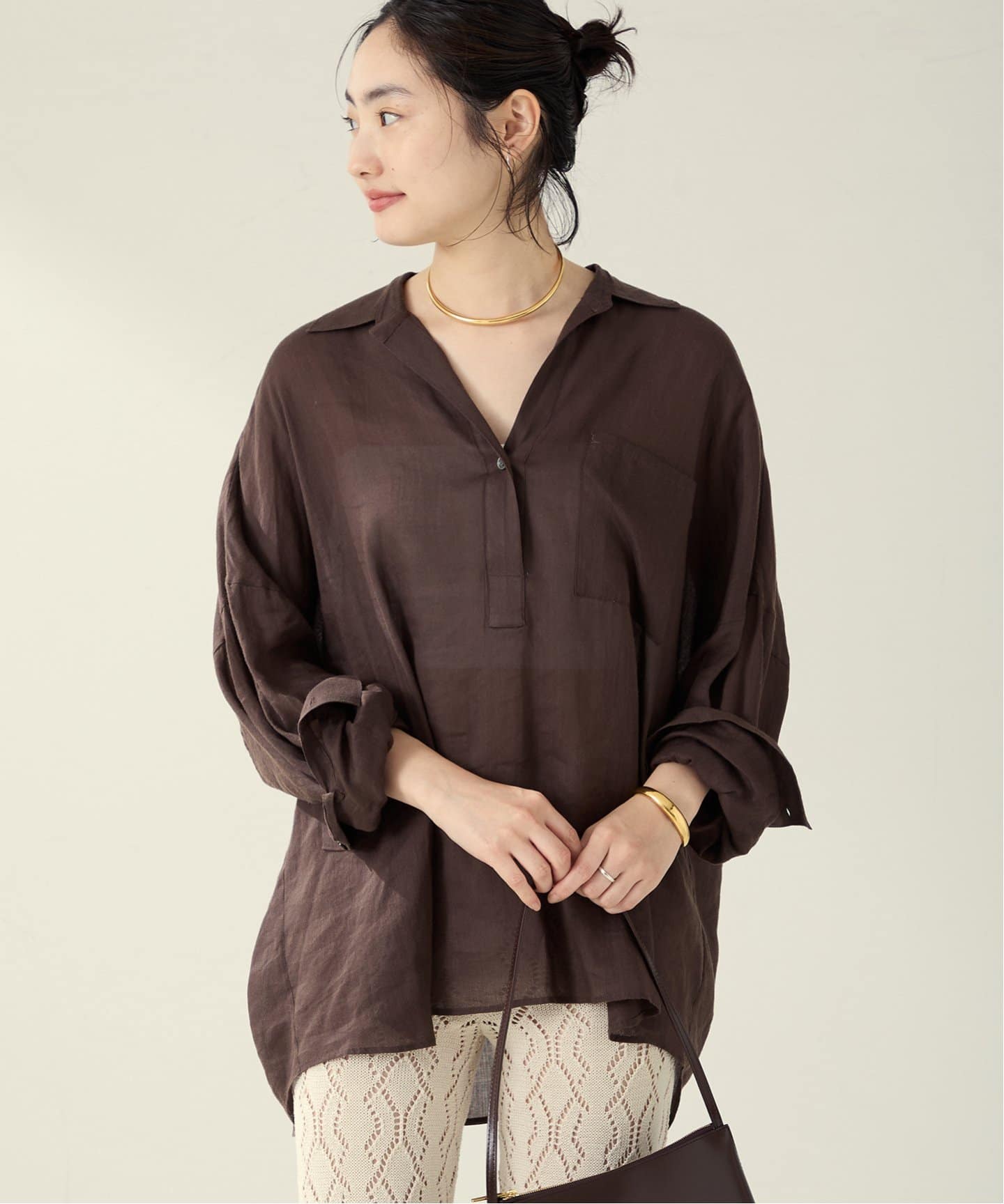 RAMIE LYOCELL LOOSE シャツ（シャツ／ブラウス）｜Plage