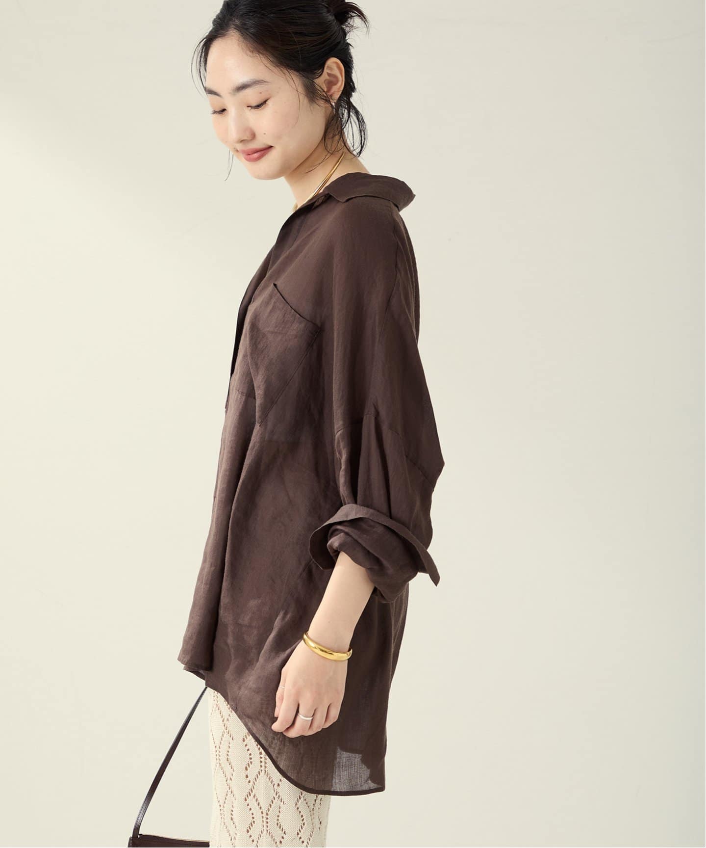 RAMIE LYOCELL LOOSE シャツ（シャツ／ブラウス）｜Plage