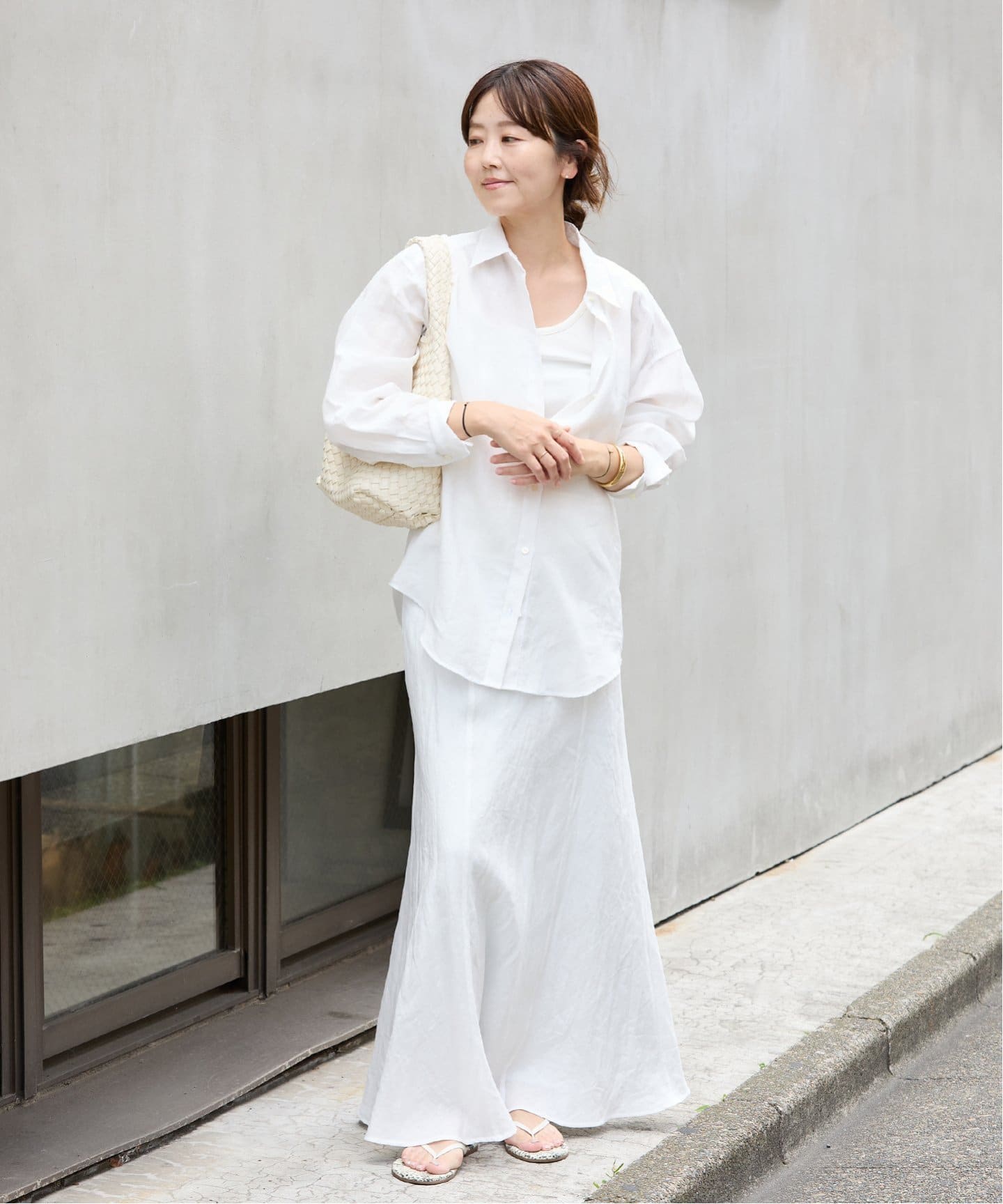 Plage RIAM ノーカラーシャツブラウス　ホワイト　フリーサイズ plage（プラージュ）の「《予約》【R'IAM】 ノーカラー シャツ