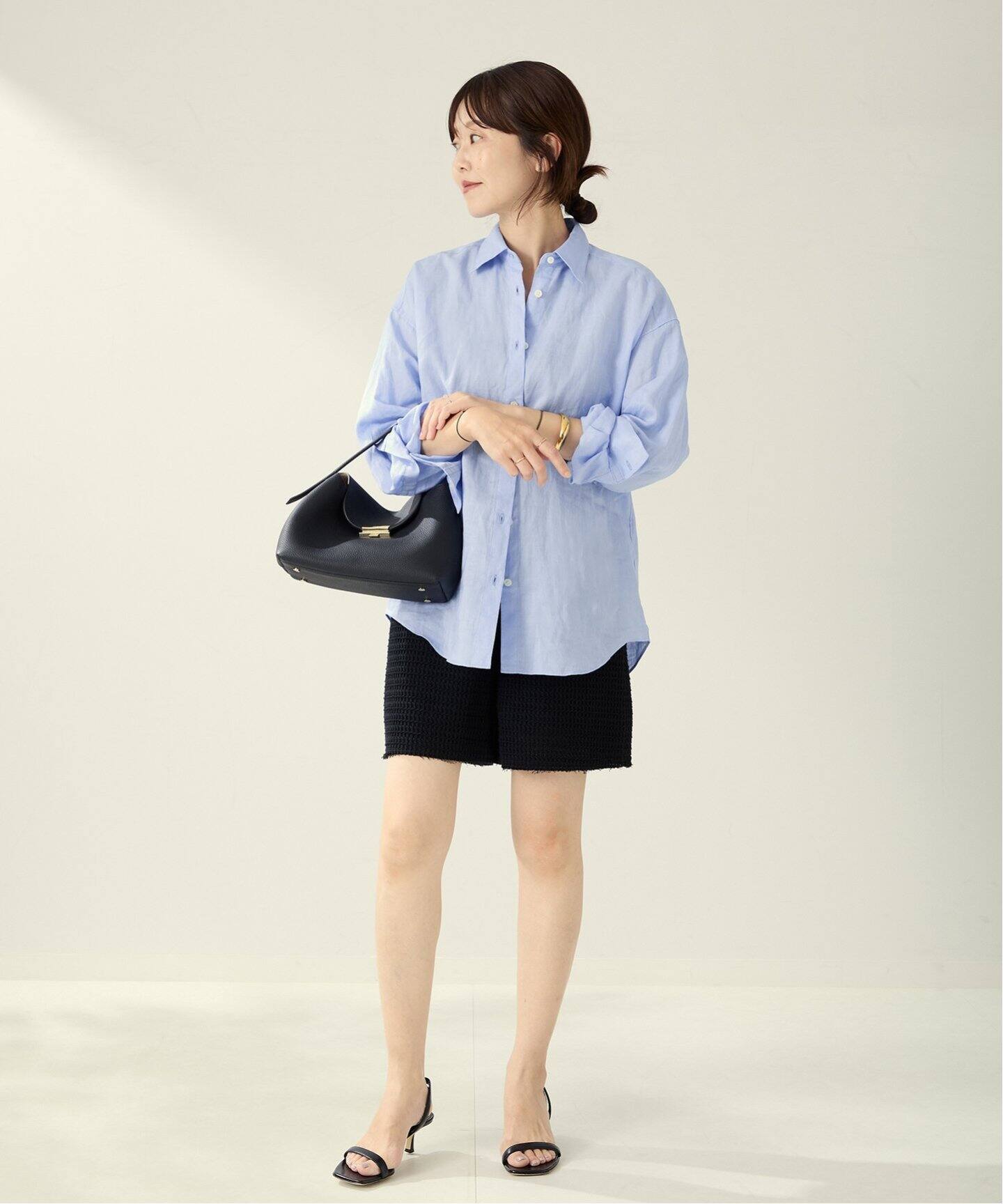 【美品】  Plage / プラージュ | 2025SS | PURE RAMIE WASHED リネン シャツ | F | ブルー | レディース Plage - 【美品】 Plage / プラージュ | 2025SS | PURE RAMIE WASHED