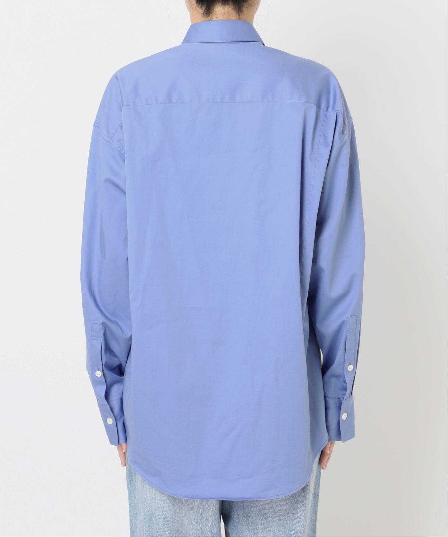 plage！新品！サックスブルー 長袖シャツ M PEACH COTTON シャツ