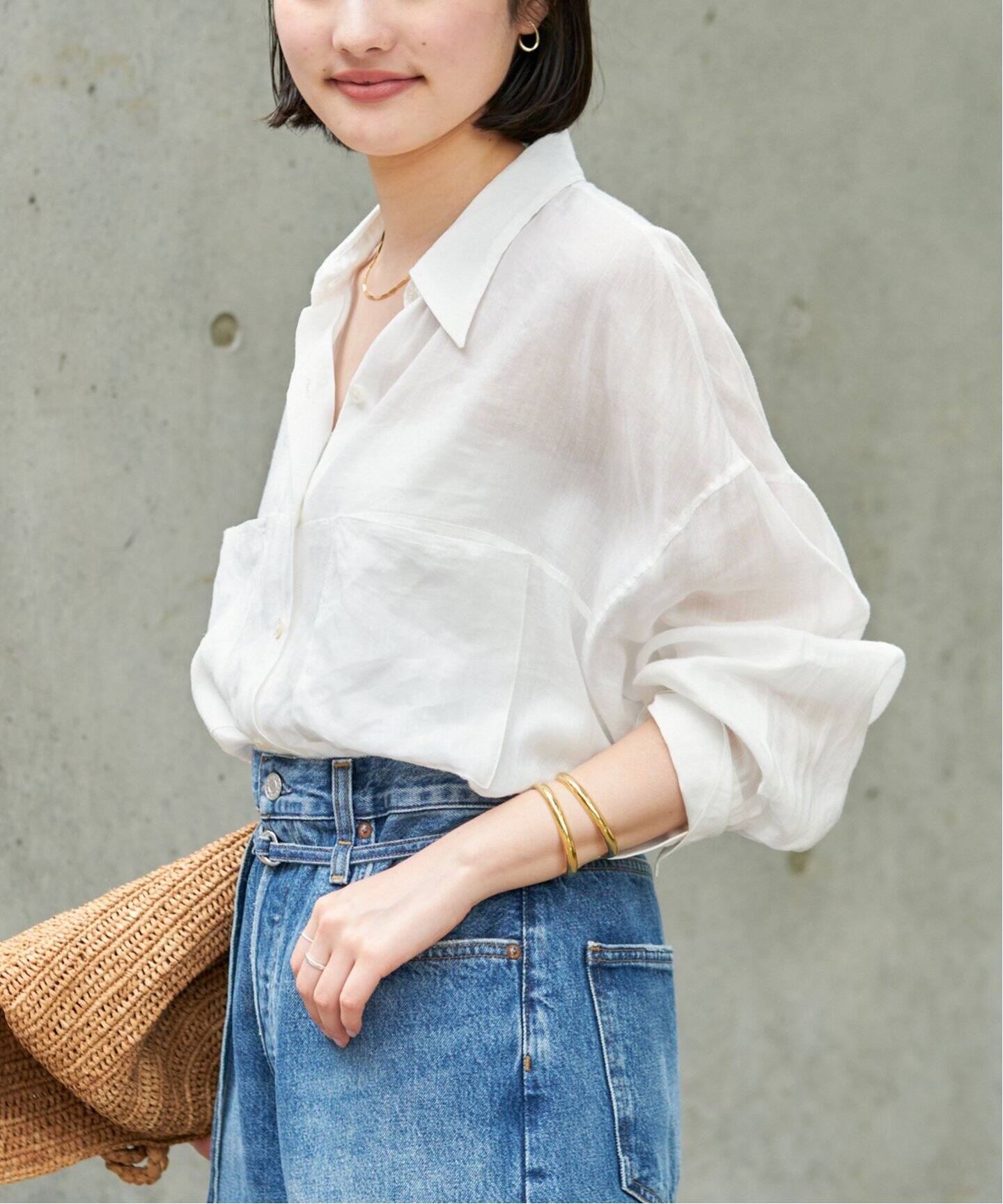 追加》RAMIE LYOCELL CROPPED シャツ 2（シャツ／ブラウス