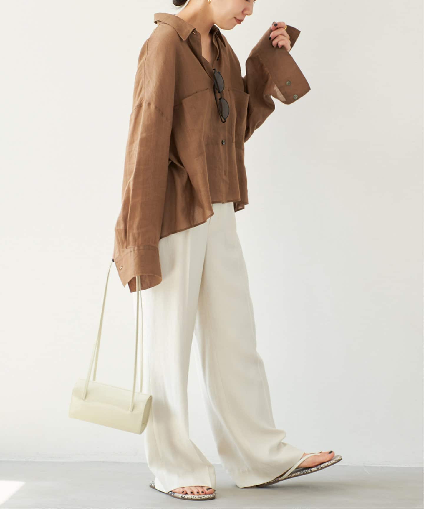 plage＊RAMIE LYOCELL CROPPED シャツ プラージュ RAMIE LYOCELL CROPPED シャツ（シャツ/ブラウス）｜Plage