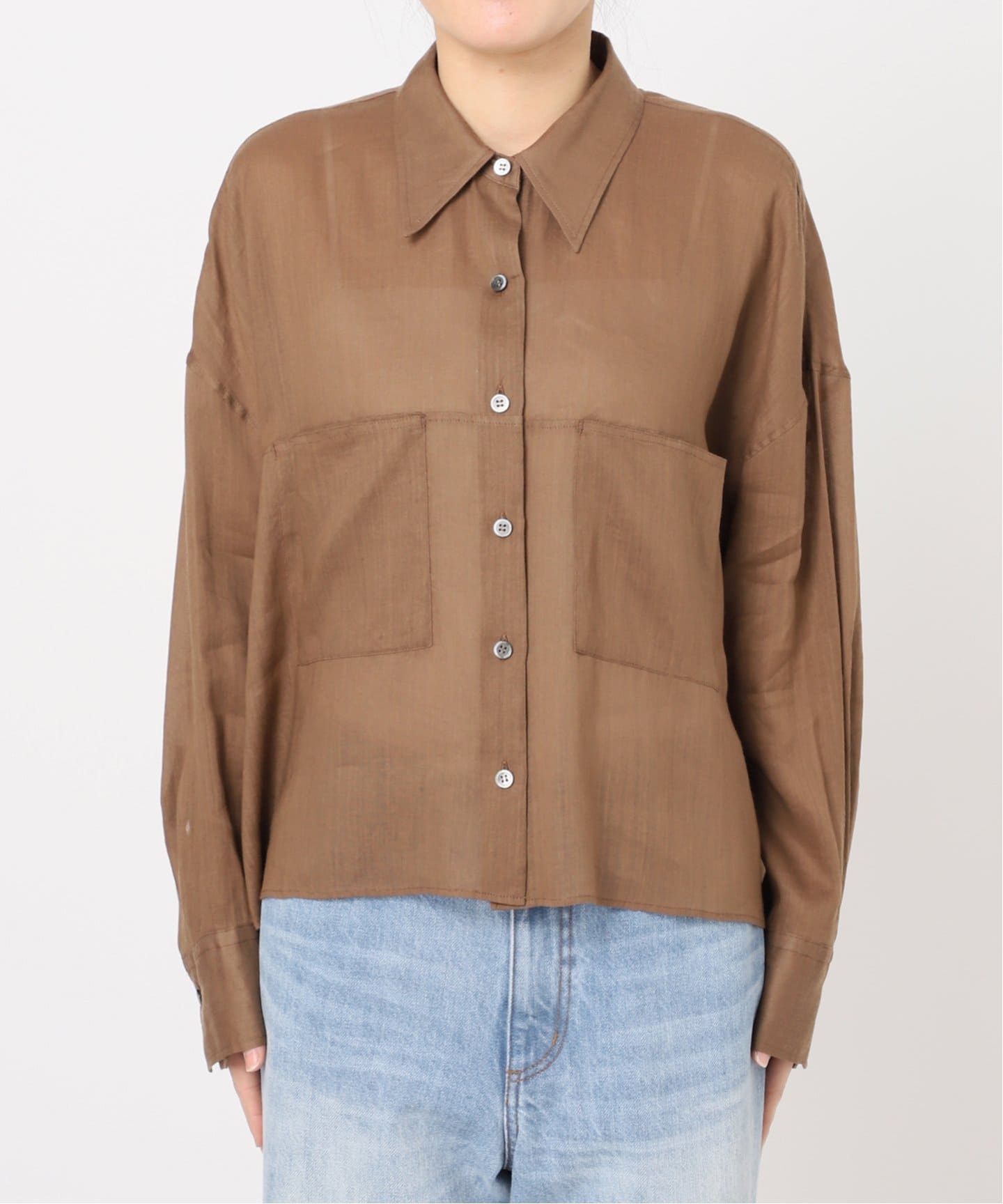Plage　RAMIE LYOCELL CROPPED シャツ 追加予約》RAMIE LYOCELL CROPPED シャツ 2（シャツ／ブラウス
