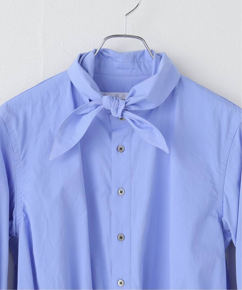 JANE SMITH / ジェーンスミス WASHED COTTON BROAD BOW TIE ブラウス 