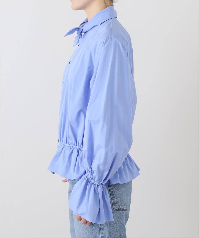 JANE SMITH / ジェーンスミス WASHED COTTON BROAD BOW TIE ブラウス 