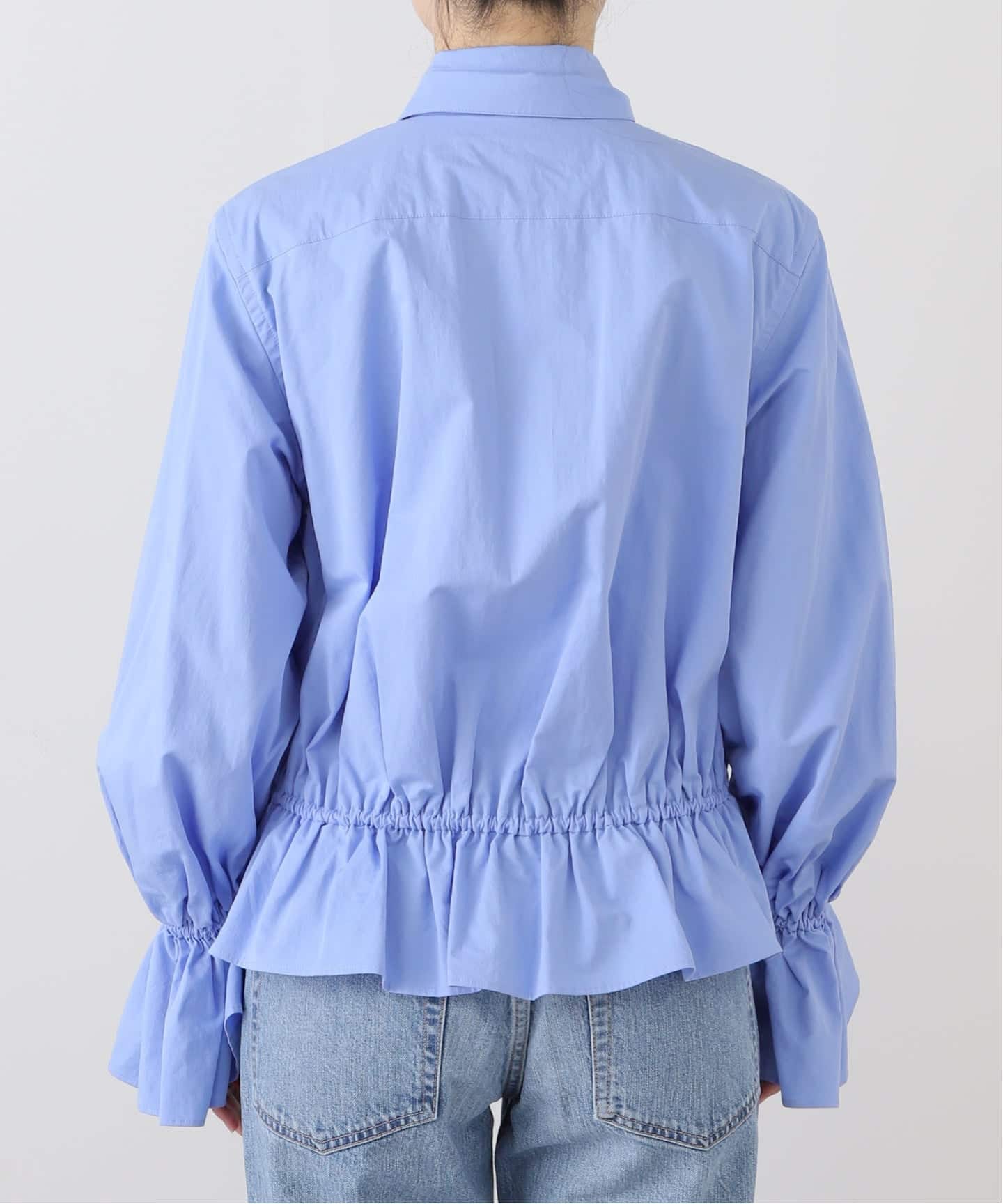 JANE SMITH / ジェーンスミス WASHED COTTON BROAD BOW TIE ブラウス