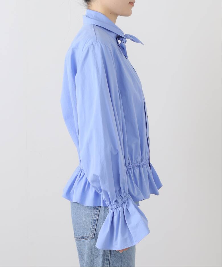 JANE SMITH / ジェーンスミス WASHED COTTON BROAD BOW TIE ブラウス 