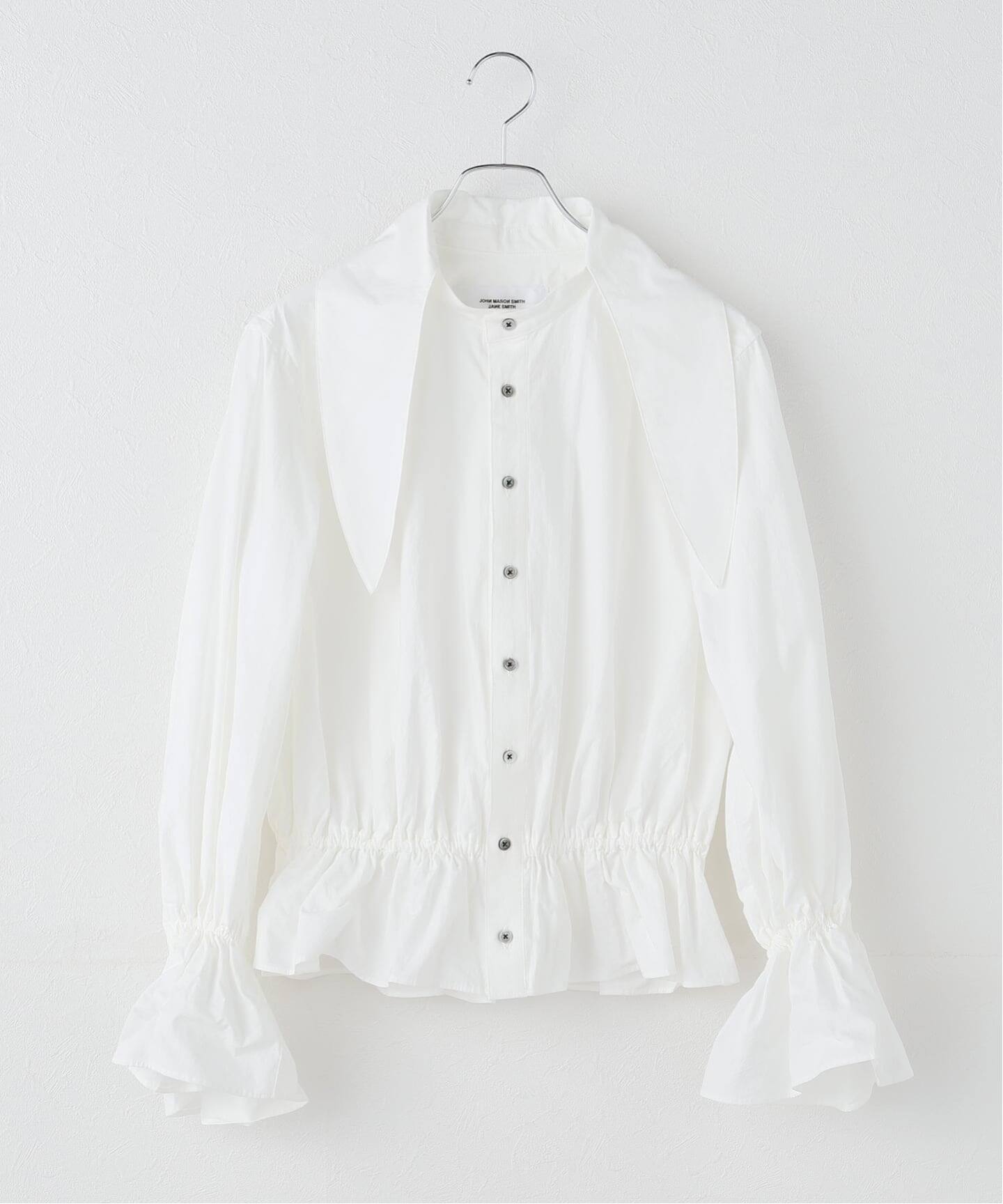 JANE SMITH / ジェーンスミス WASHED COTTON BROAD BOW TIE ブラウス 