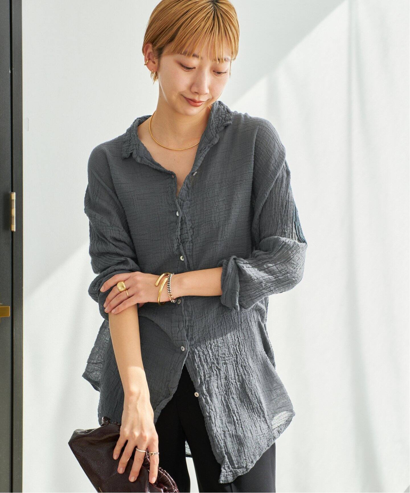 LES ATELIERS FRANCAIS DE CONFECTION 別注 LES ATELIERS FRANCAIS DE CONFECTION 別注 2WAY ブラウス