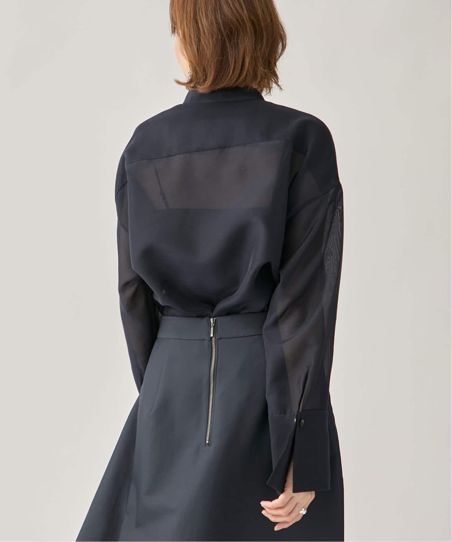 今期25AW VERMEILpariena ブライトオーガンジーシャツ IENA ブライトオーガンジーシャツ（シャツ／ブラウス）｜VERMEIL par iena