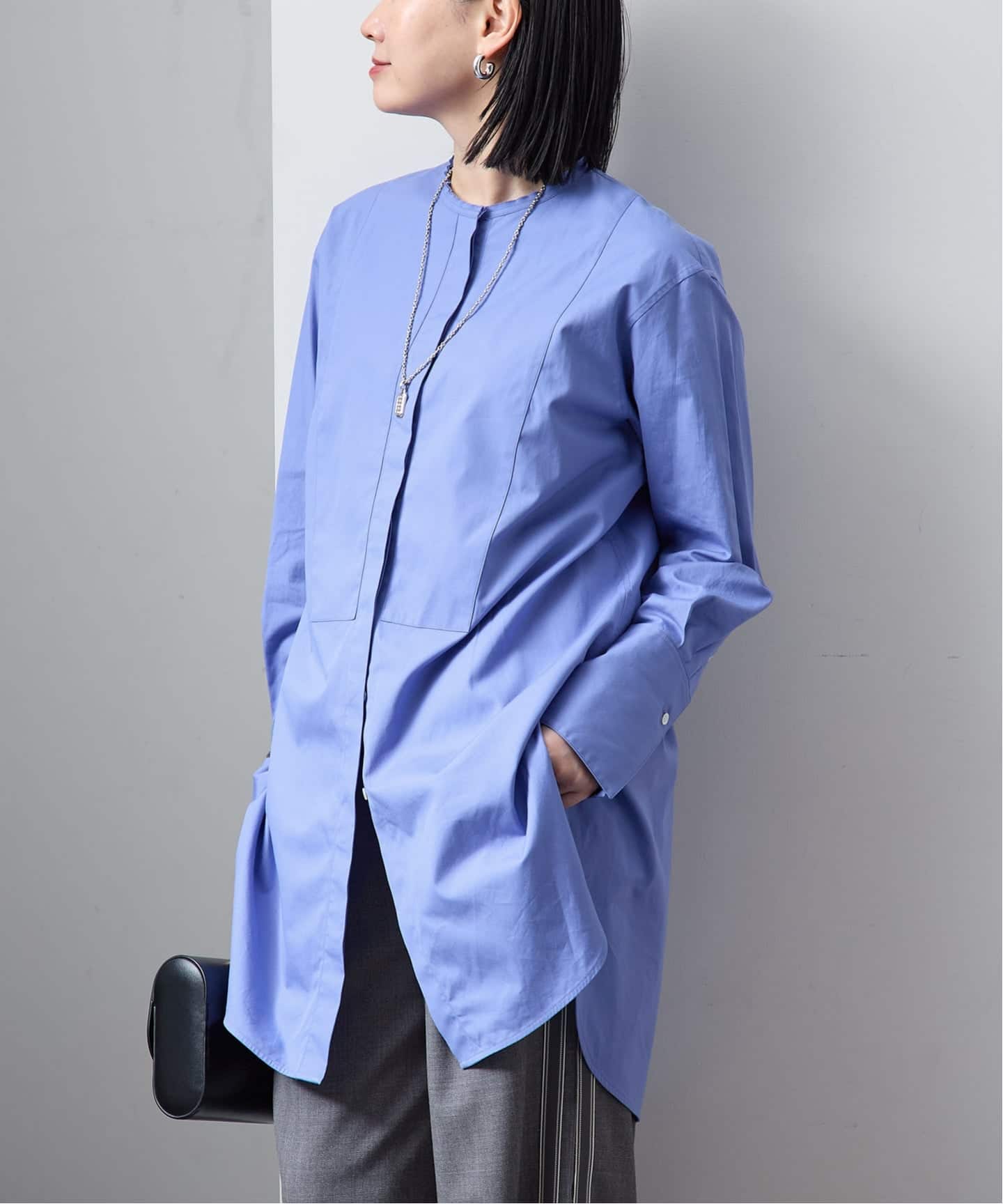 VERMEIL par iena ブロードバンドカラーパフスリーブシャツ VERMEIL par iena シャツ ブラウス ブロードバンドカラー