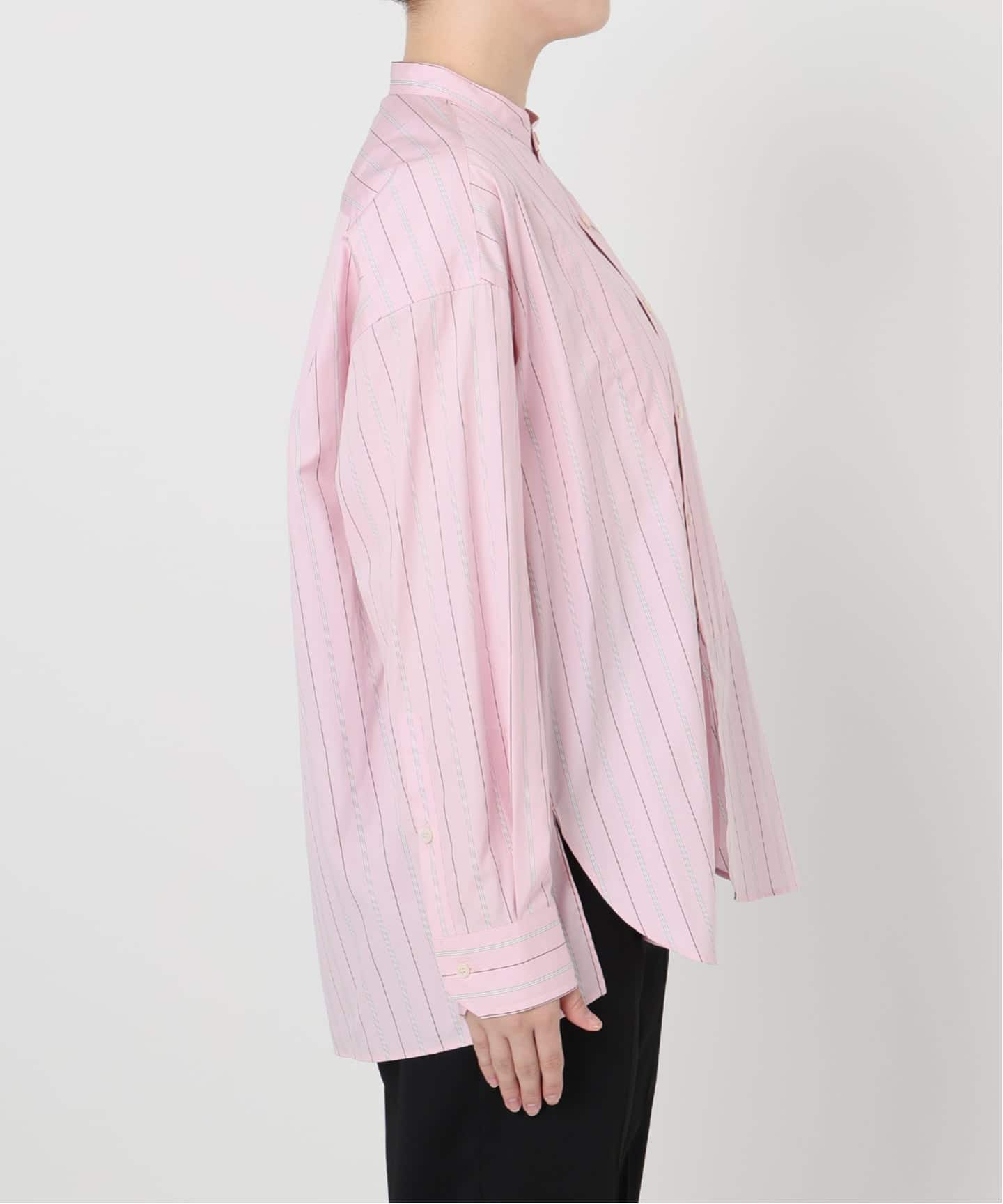 美品✨TICCA ティッカ ビブヨークシャツ バンドカラー 洗える ベージュ 美品✨TICCA ティッカ ビブヨークシャツ バンドカラー 洗える