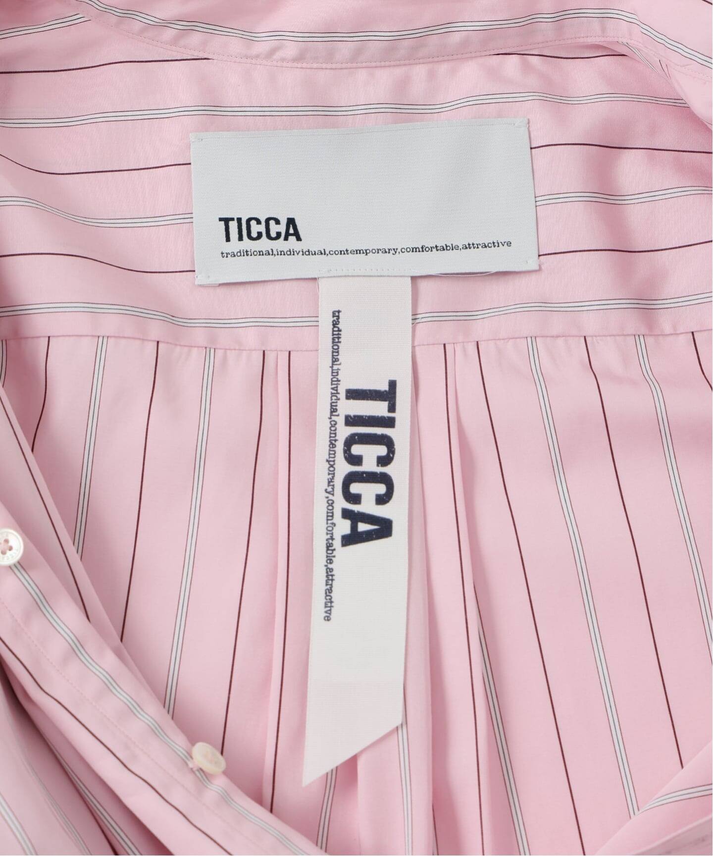 TICCA ティッカ ノーカラービブヨークシャツ TBEA-102（シャツ