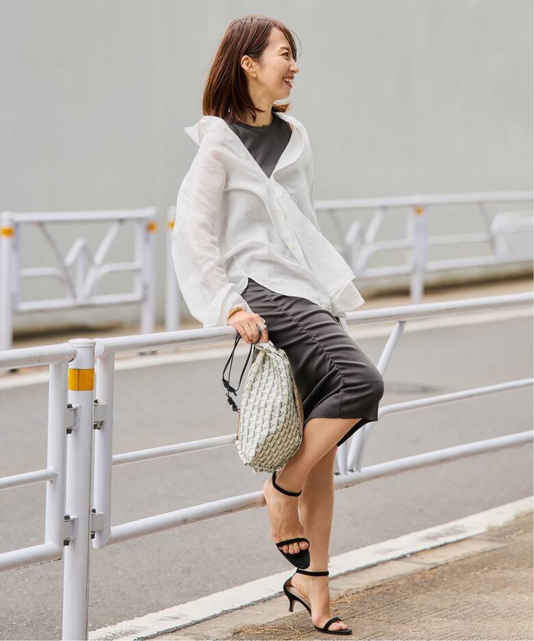 TICCA ティッカ 別注リネンスクエアビッグシャツ TBES-402（シャツ  