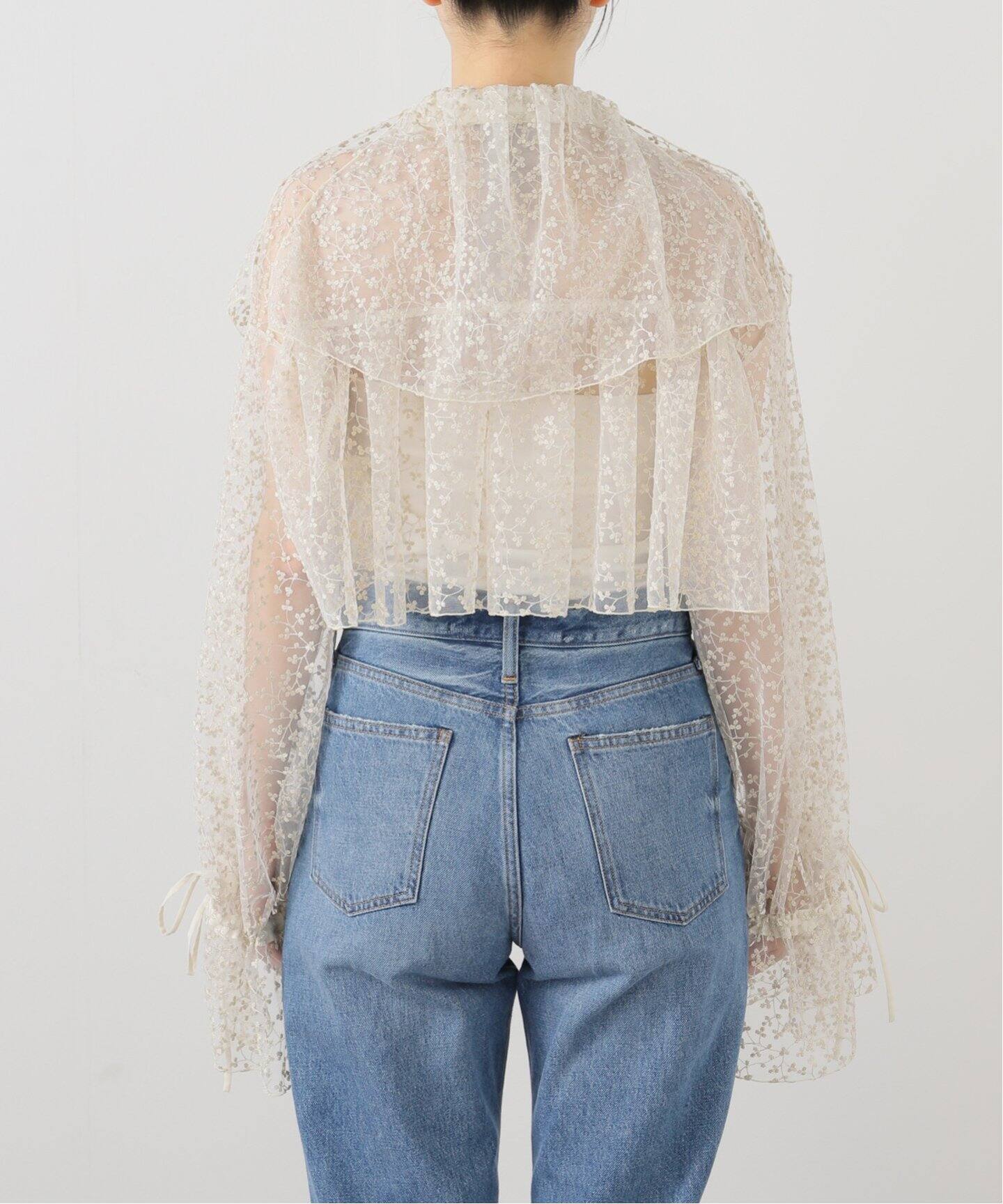 MIOSMOKEY EMB LACE BOLERO 251ST006-A：ブラウス（シャツ