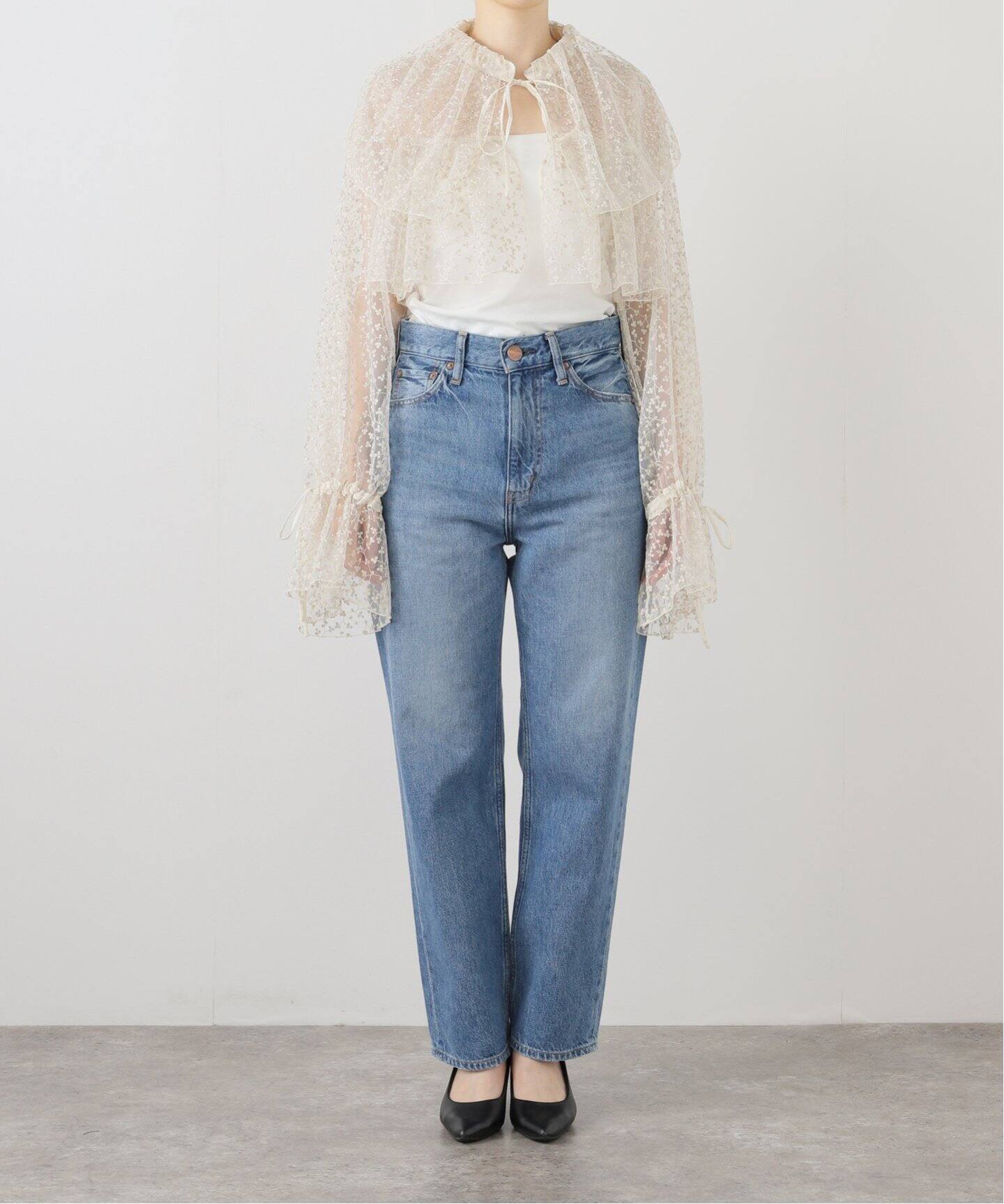 MIOSMOKEY EMB LACE BOLERO 251ST006-A：ブラウス（シャツ