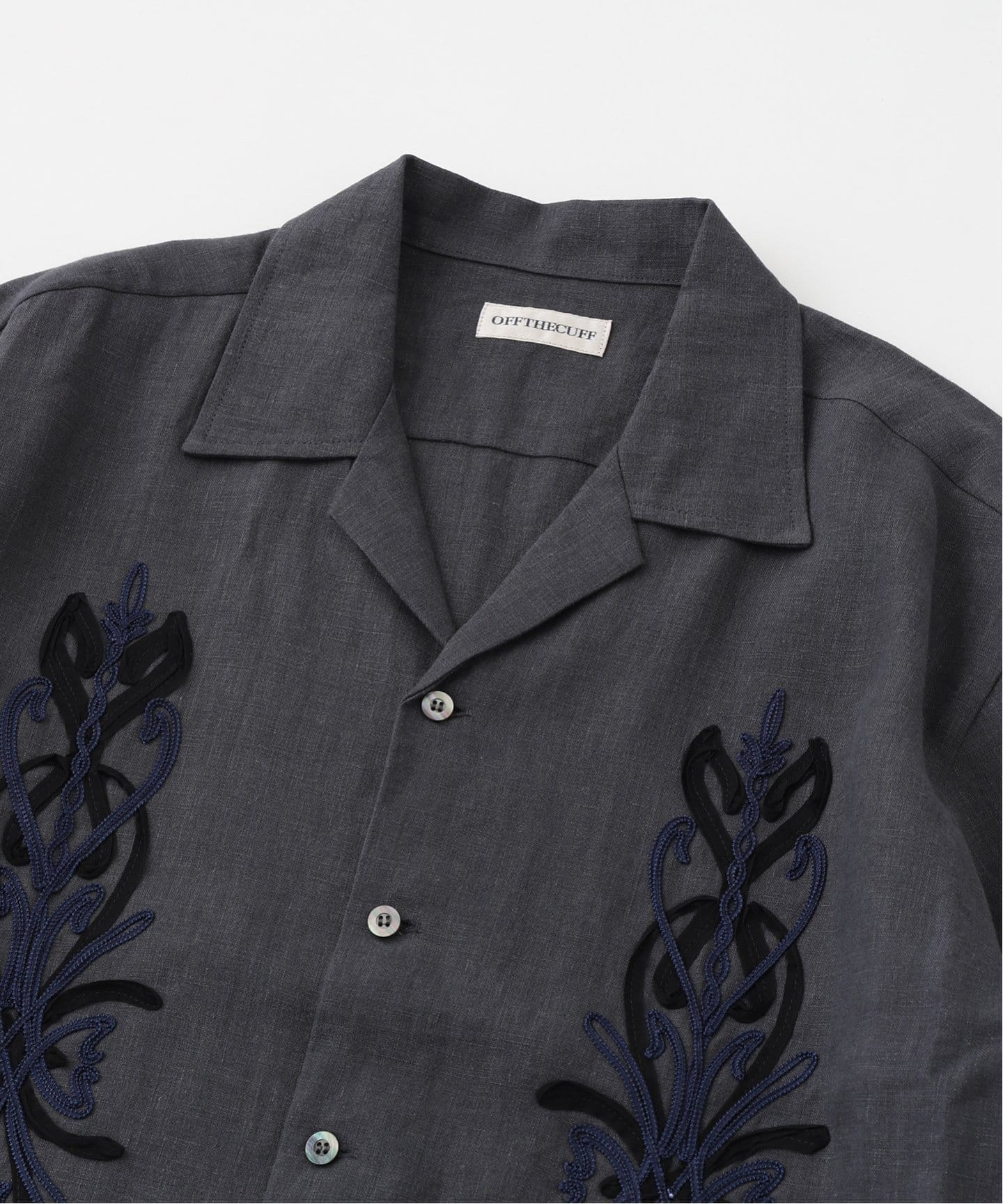OFF THE CUFF / オフザカフ】 LINEN CODE EMB SHIRT OTC-11