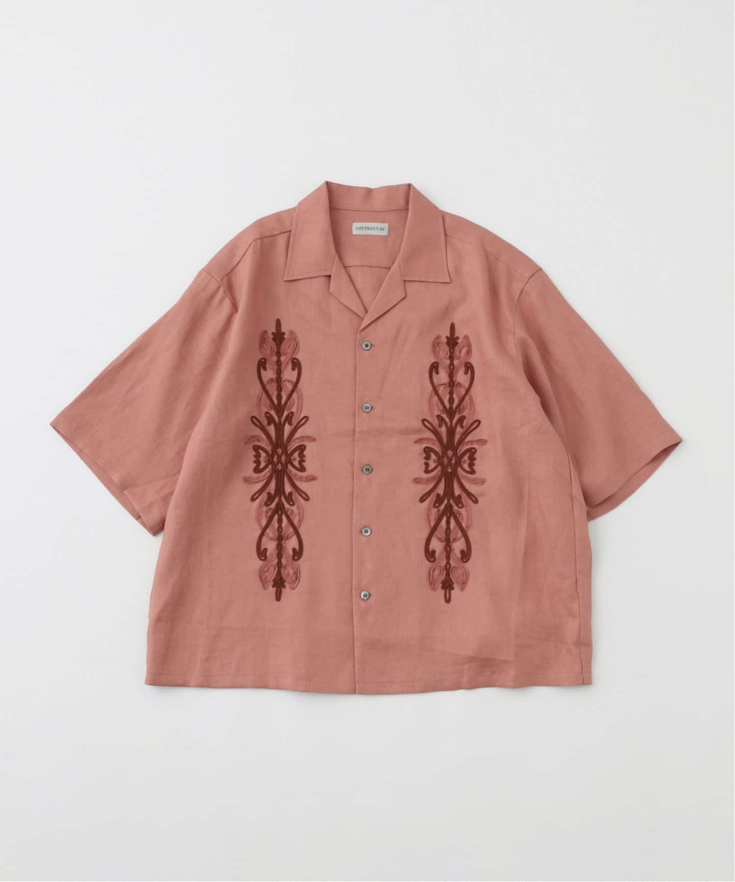 OFF THE CUFF / オフザカフ】 LINEN CODE EMB SHIRT OTC-11