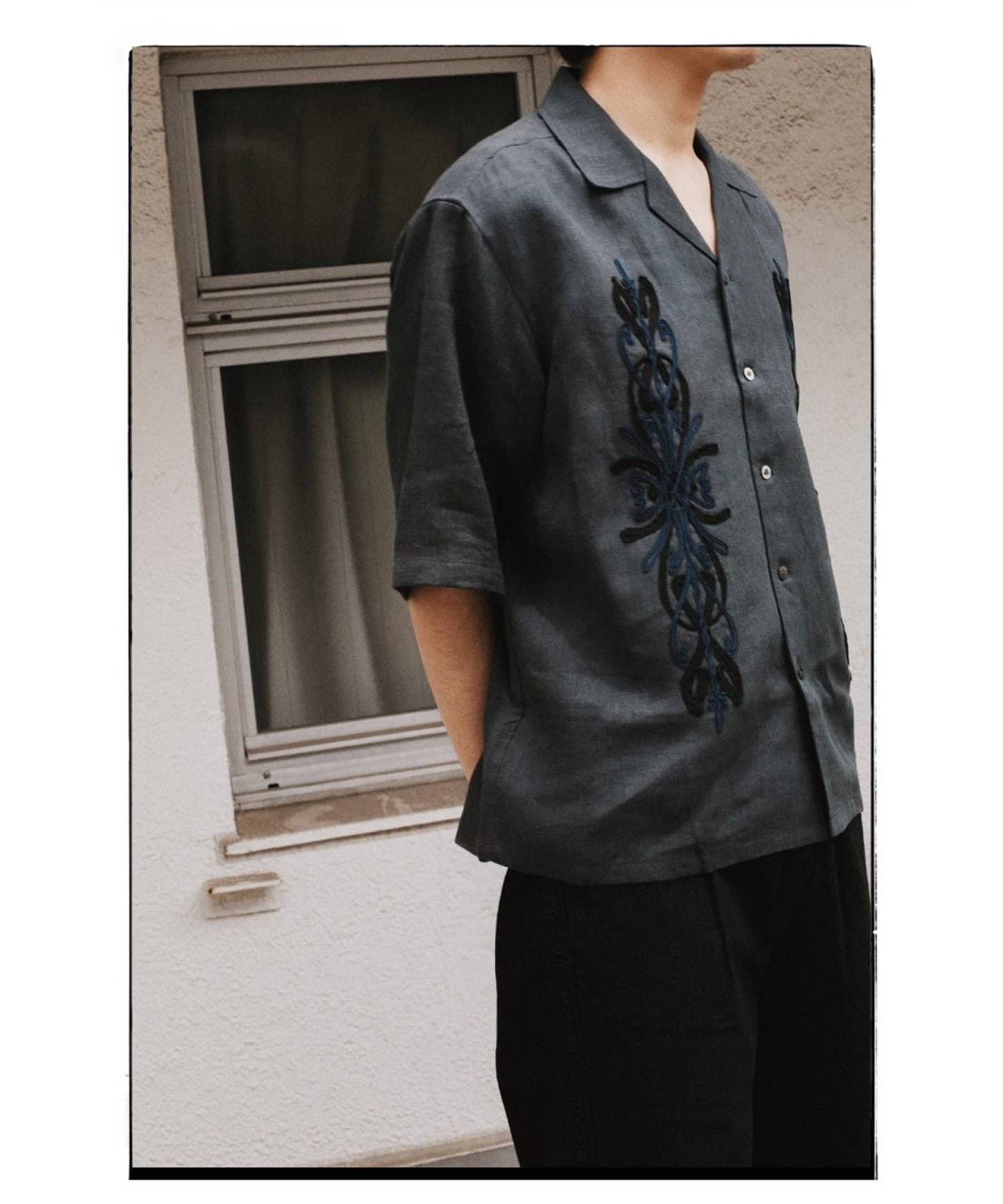 OFF THE CUFF / オフザカフ】 LINEN CODE EMB SHIRT OTC-11