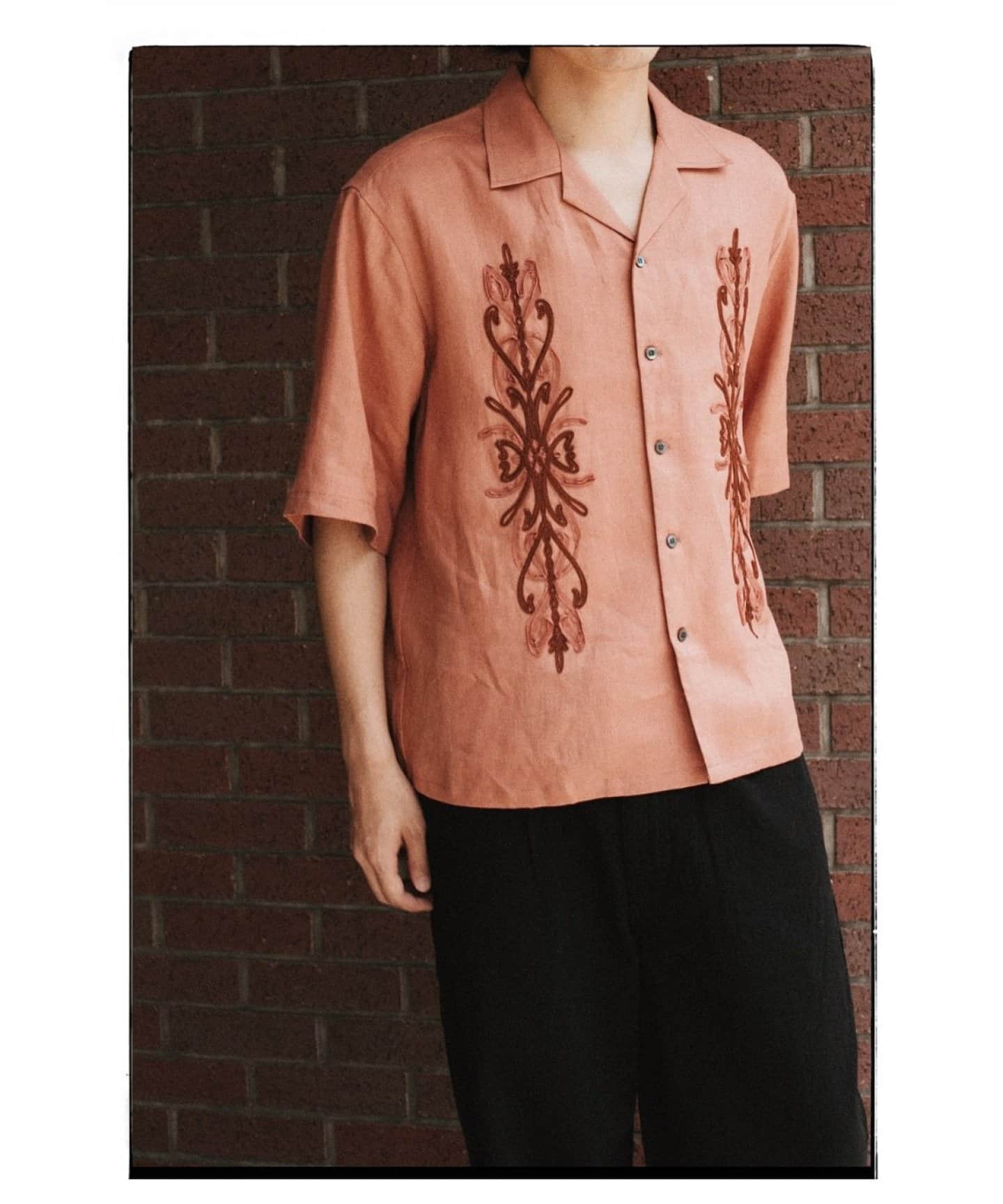 OFF THE CUFF / オフザカフ】 LINEN CODE EMB SHIRT OTC-11