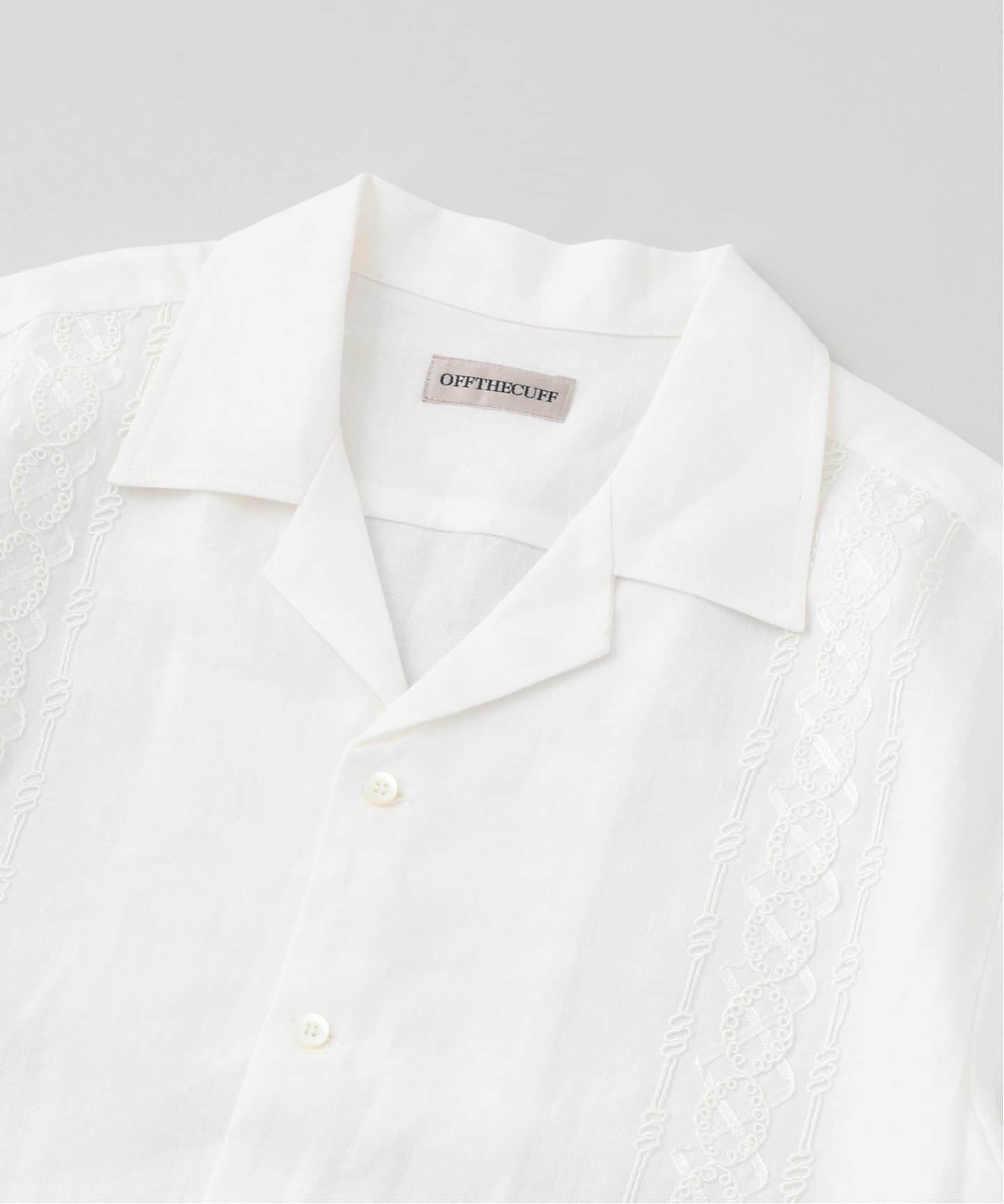 OFF THE CUFF / オフザカフ】 LINEN TAPE EMB SHIRT OTC-12