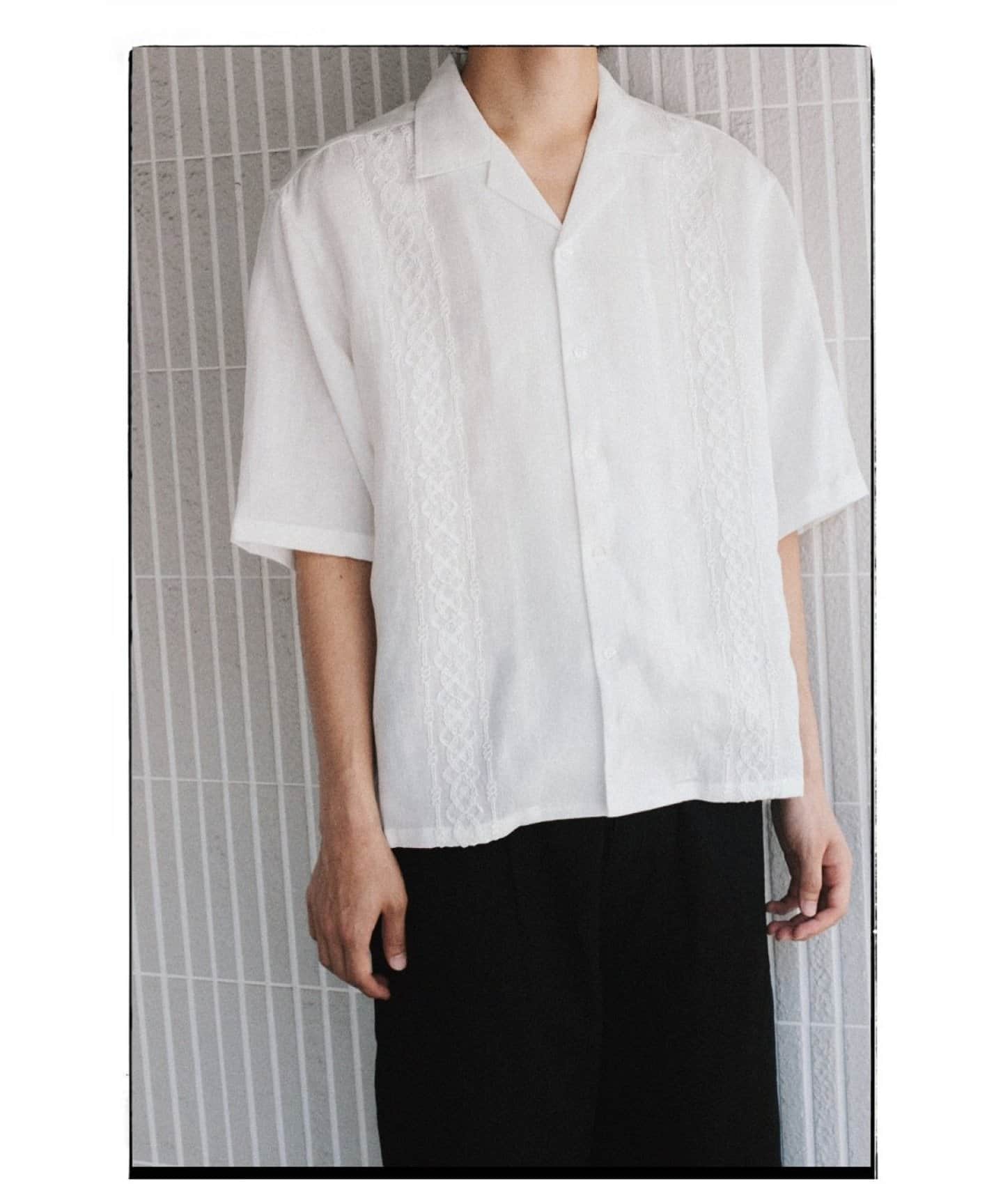 OFF THE CUFF / オフザカフ】 LINEN TAPE EMB SHIRT OTC-12