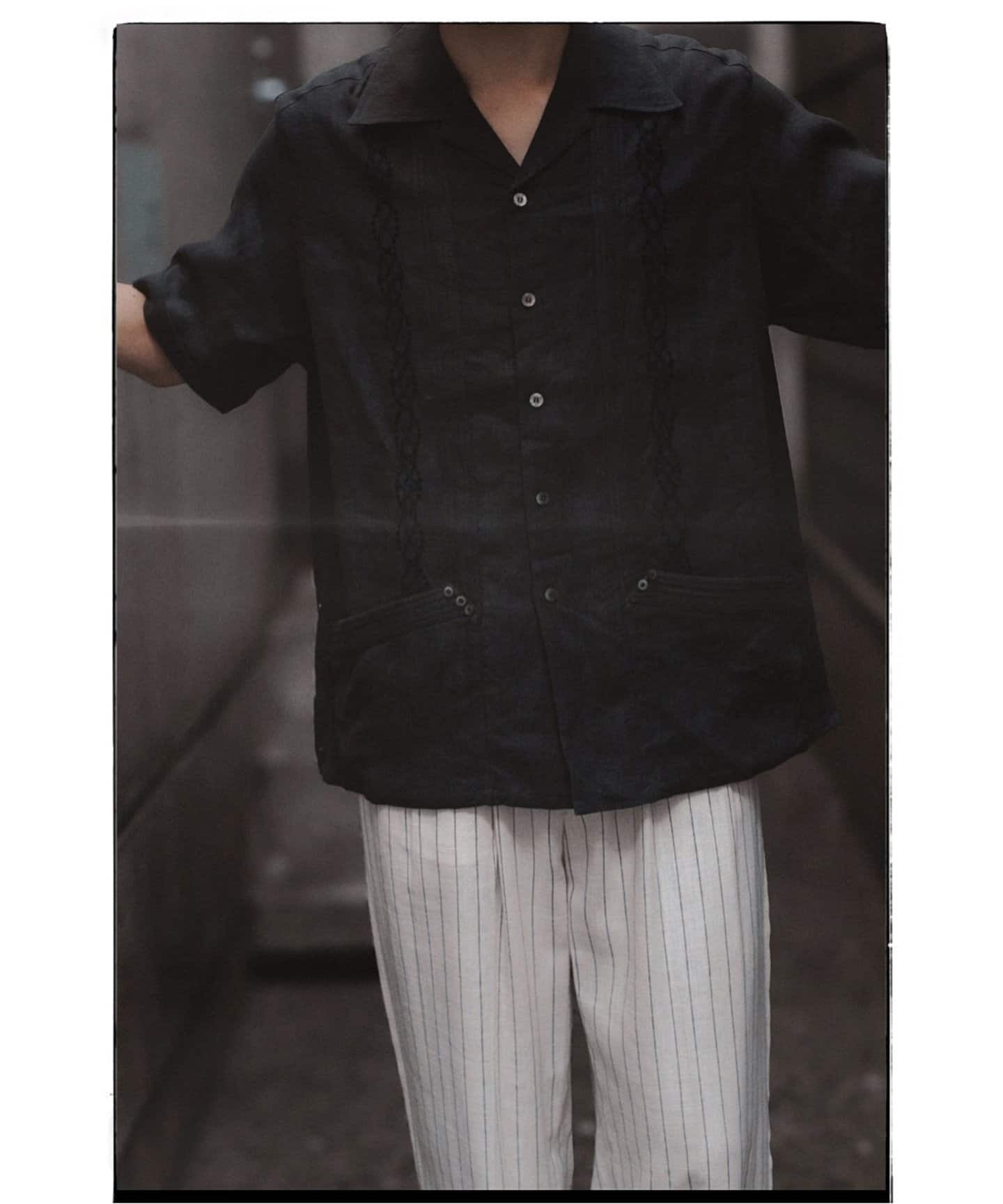 【OFF THE CUFF / オフザカフ】CODE EMB OPEN COLLAR SHIRT OCT-13