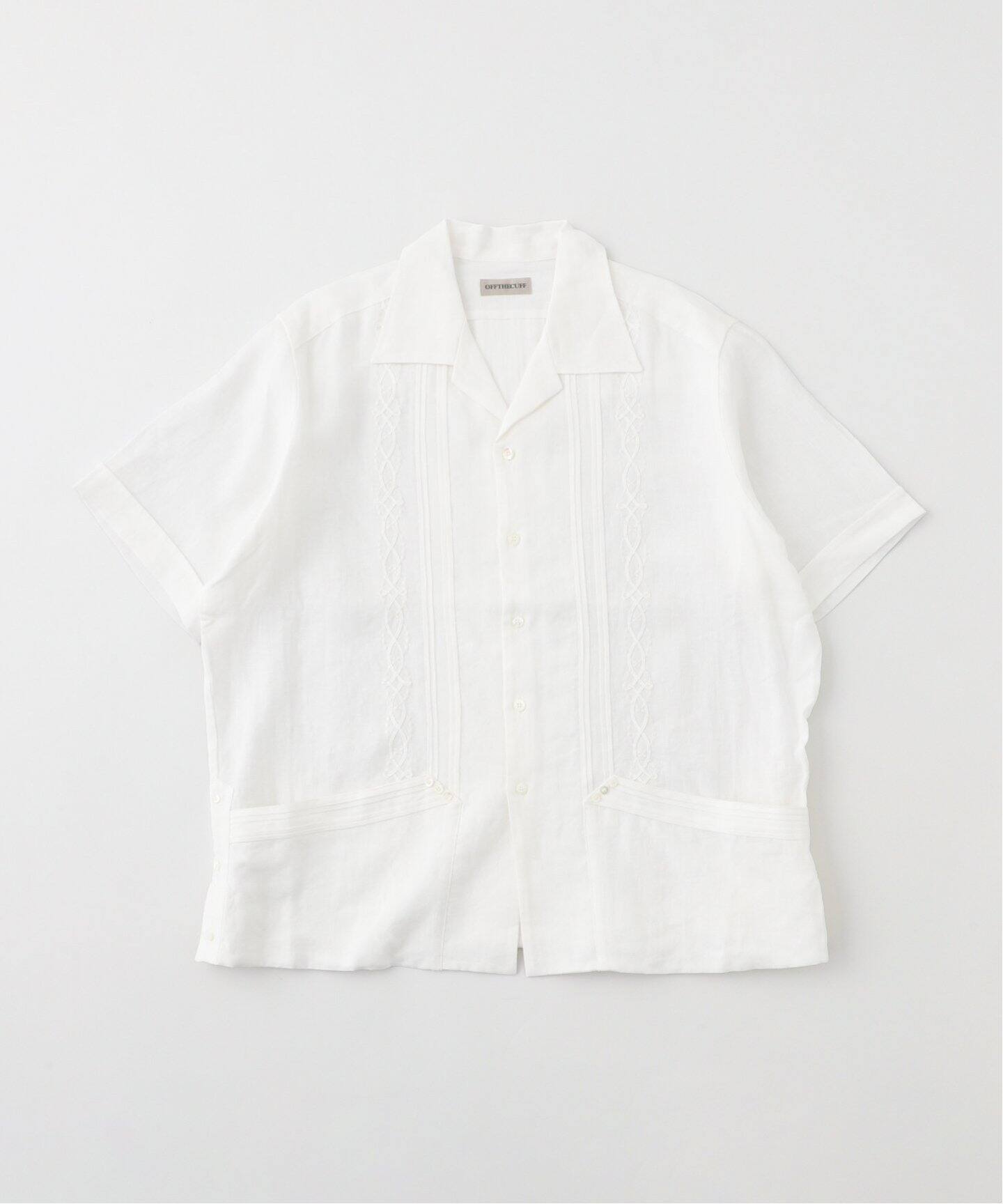OFF THE CUFF / オフザカフ】CODE EMB OPEN COLLAR SHIRT OTC-13