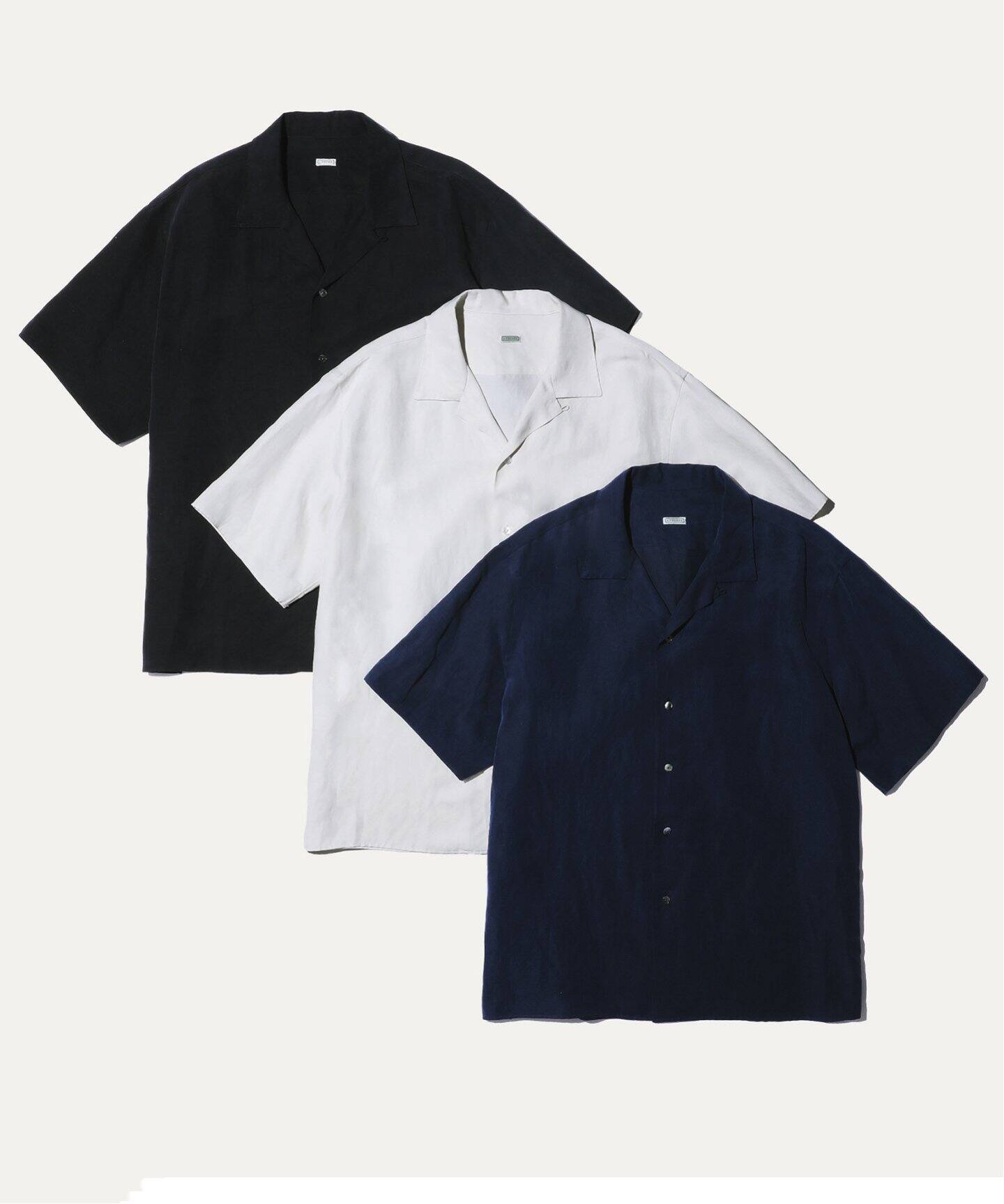 【A.PRESSE / アプレッセ】 Silk Linen Open Collar S/S Shir 25SAP-0 2-06H