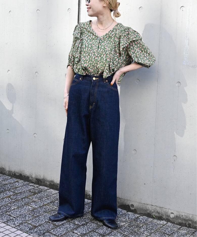 フラワープリント5Sフリルブラウス（シャツ／ブラウス）｜OUTDOOR 