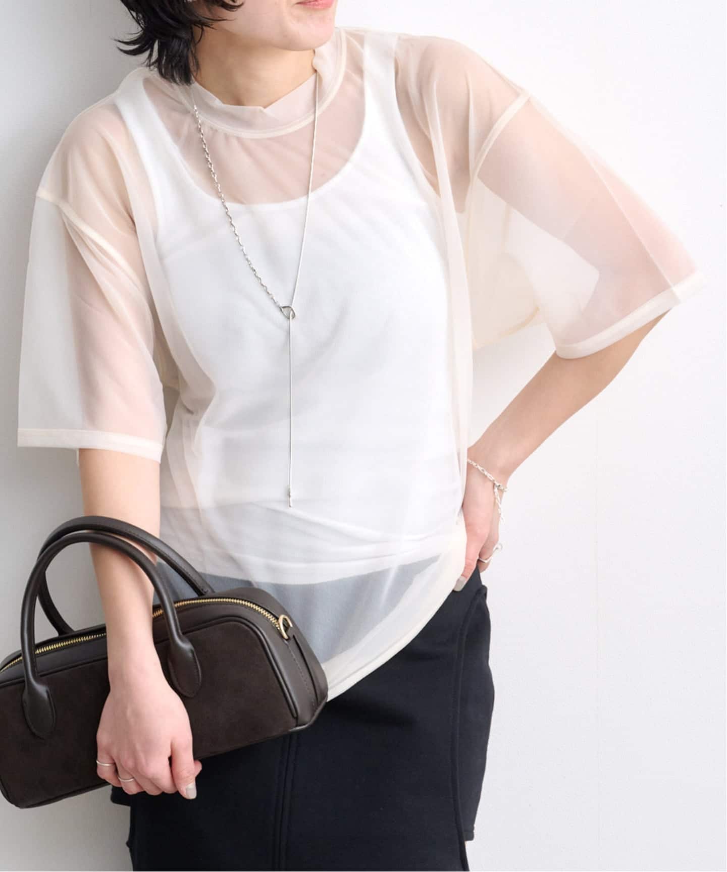 ゆみtodayful Halfsleeve Sheer T-shirts TODAYFUL/トゥデイフル】Halfsleeve Sheer T-shirts/ハーフスリーブ