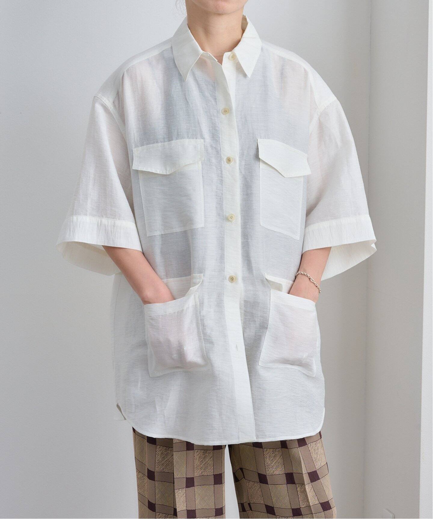 ETRE TOKYOリネンシアーワークシャツ リネンシアーワークシャツ(F WHITE): トップス │ ETRE TOKYO