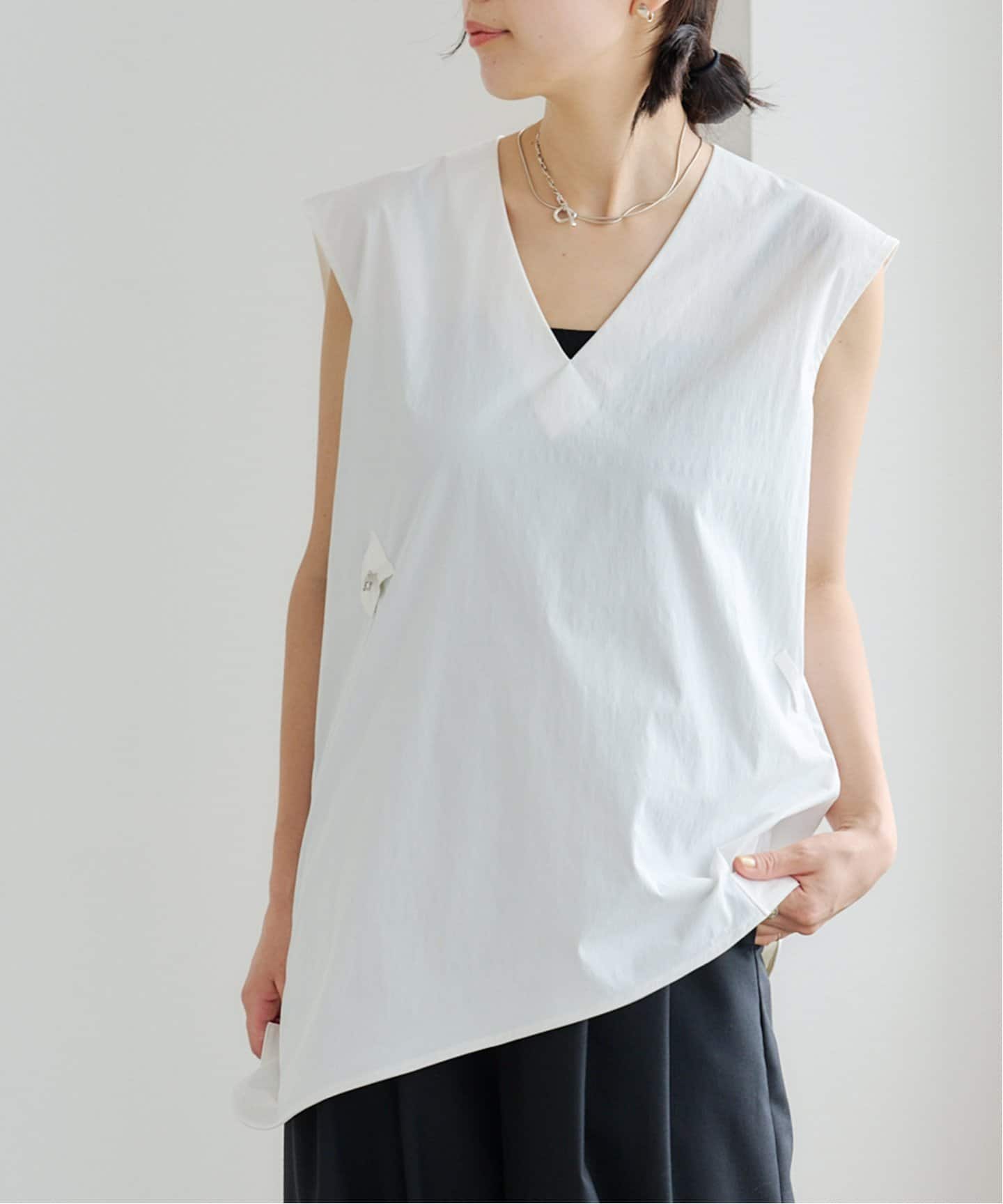 ブラウス シャツ 2way asymmetry blouse レディース PROPORTION BODY DRESSING ブラウス シャツ 前後2WAY