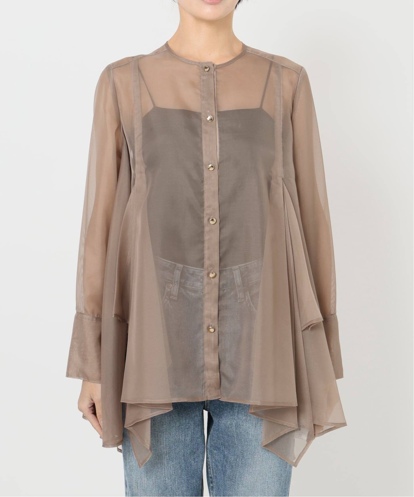 ラ トータリテ（La TOTALITE）/【洗える】ヘムフレアシアーチュニック 洗える】ヘムフレアシアーチュニック（シャツ／ブラウス）｜La