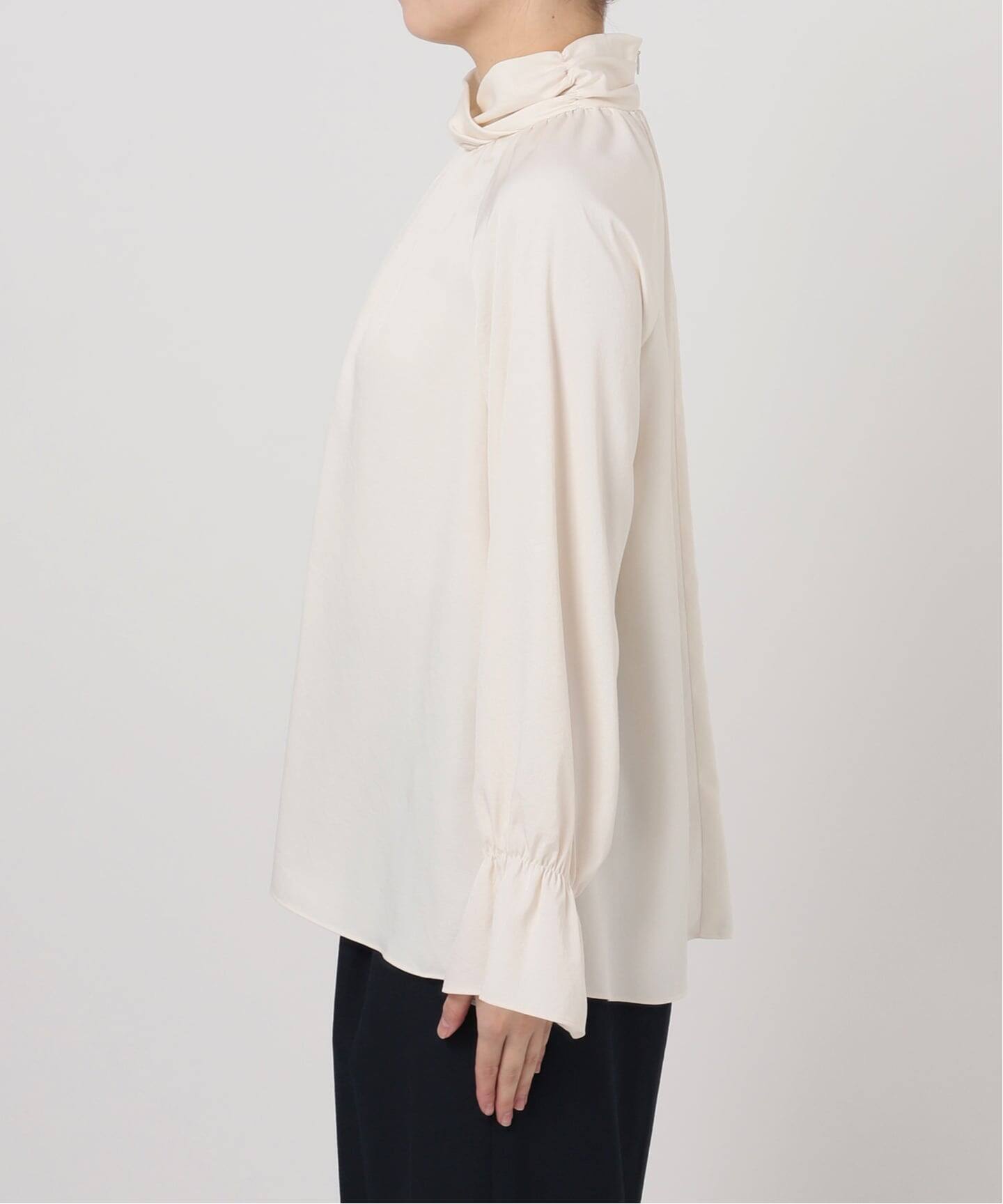 洗える】クロスギャザーブラウス（シャツ／ブラウス）｜La Totalite