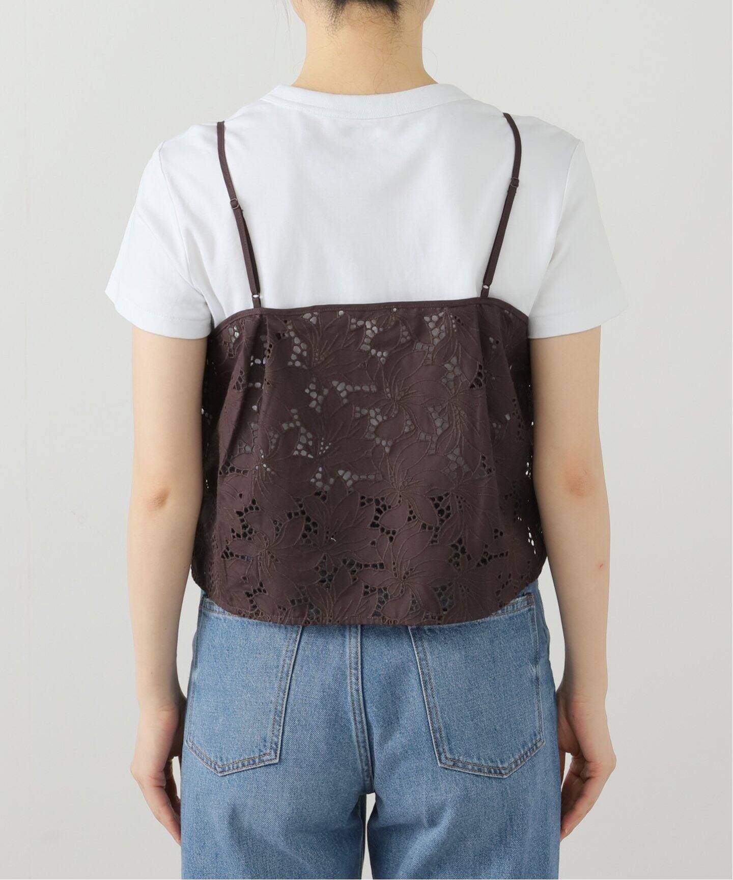 洗える】TICCA/ティッカ フラワーレース2WAYキャミソール