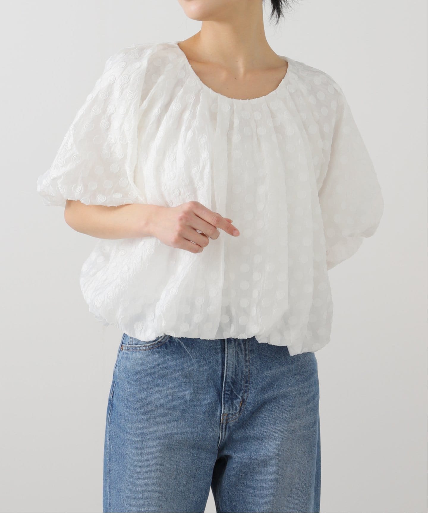 驚きの価格 洗える】TORRAZZO ドットオーガンジー DONNA/トラッゾドンナ トップス